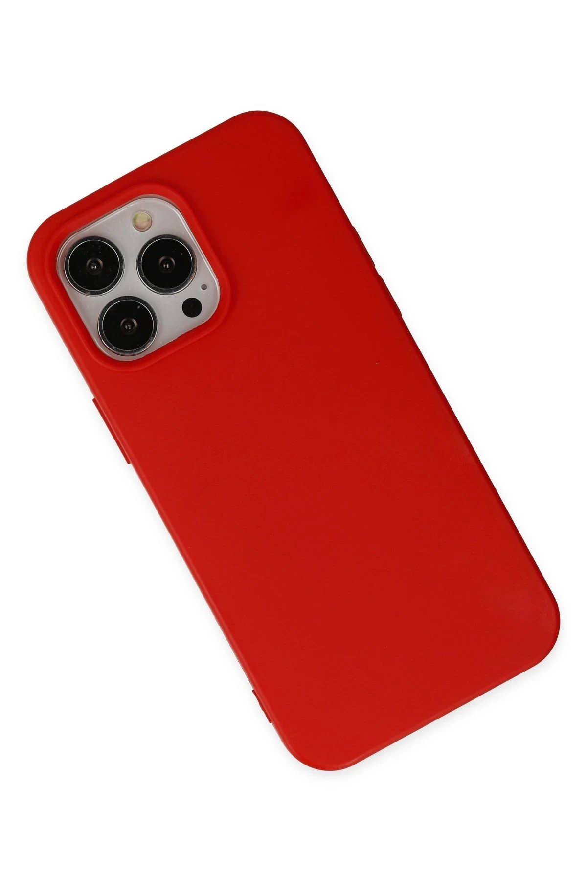 Newface iPhone 14 Pro Kılıf Nano içi Kadife Silikon - Kırmızı