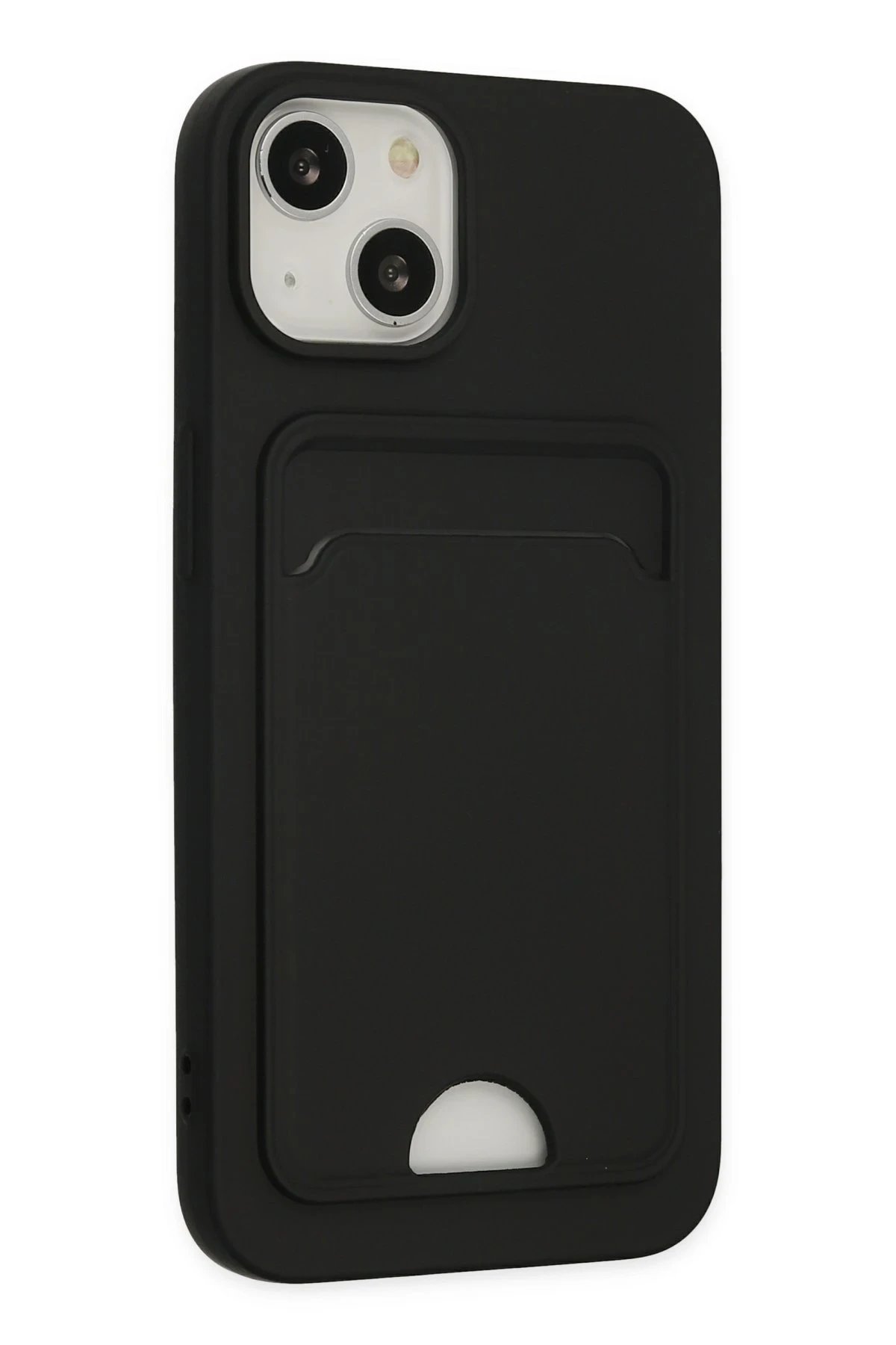 Newface iPhone 14 Plus Kılıf Kelvin Kartvizitli Silikon - Siyah