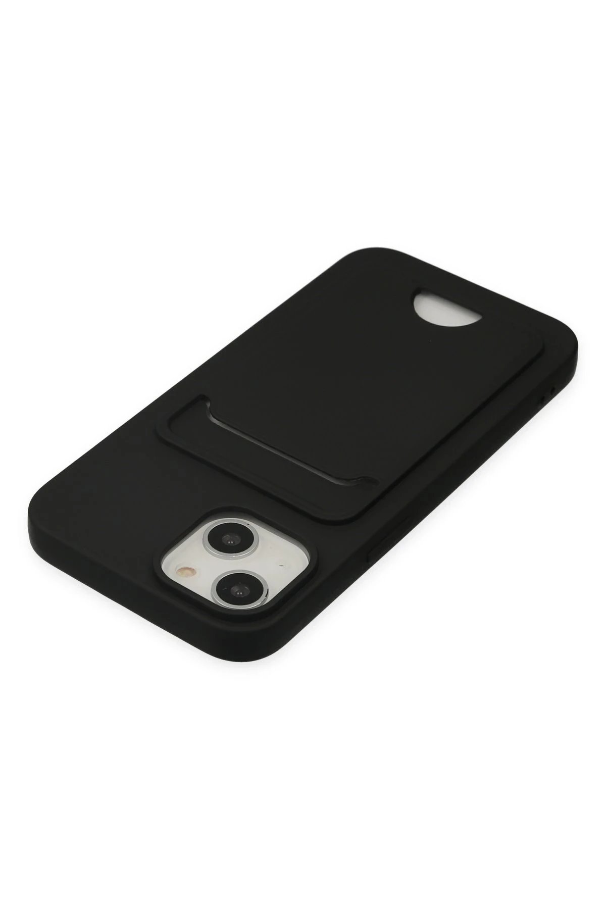 Newface iPhone 14 Plus Kılıf Kelvin Kartvizitli Silikon - Siyah