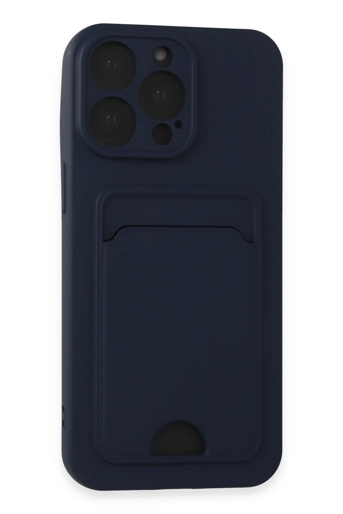 Newface iPhone 14 Pro Max Kılıf Kelvin Kartvizitli Silikon - Lacivert