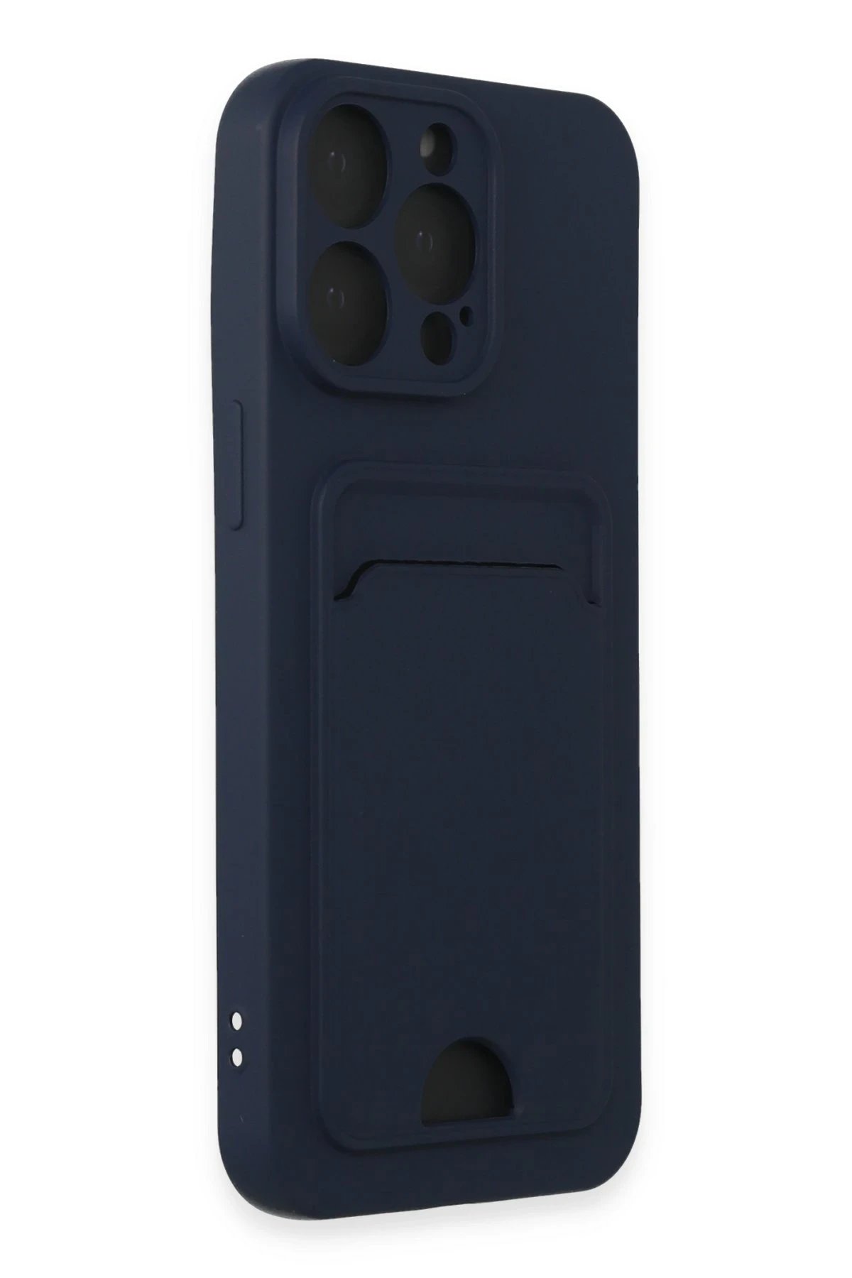 Newface iPhone 14 Pro Max Kılıf Kelvin Kartvizitli Silikon - Lacivert