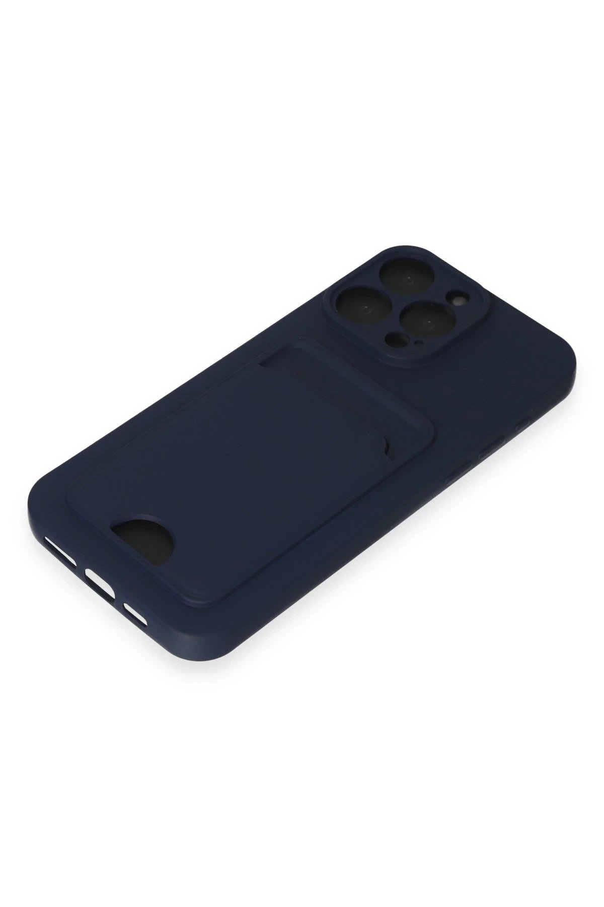 Newface iPhone 14 Pro Max Kılıf Kelvin Kartvizitli Silikon - Lacivert