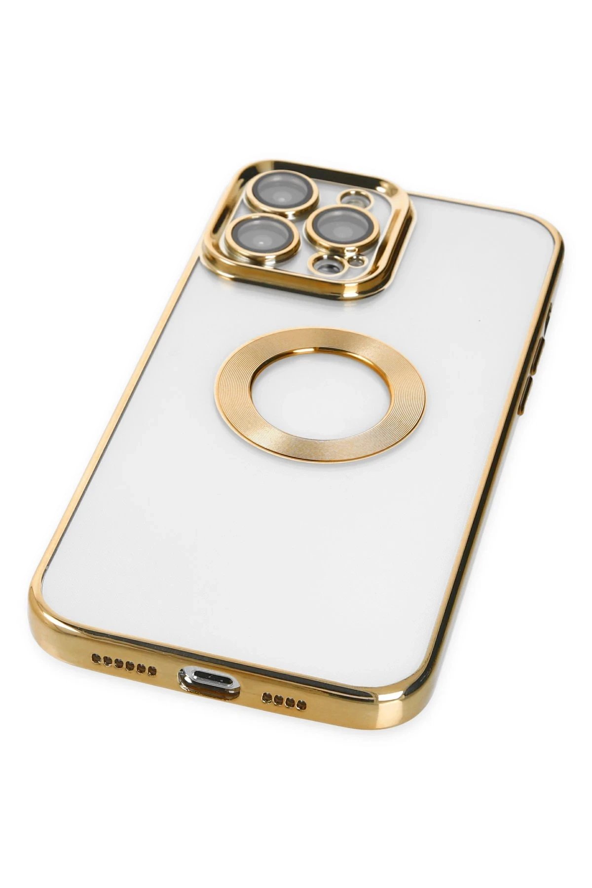 Newface iPhone 14 Pro Max Kılıf Slot Silikon - Gold