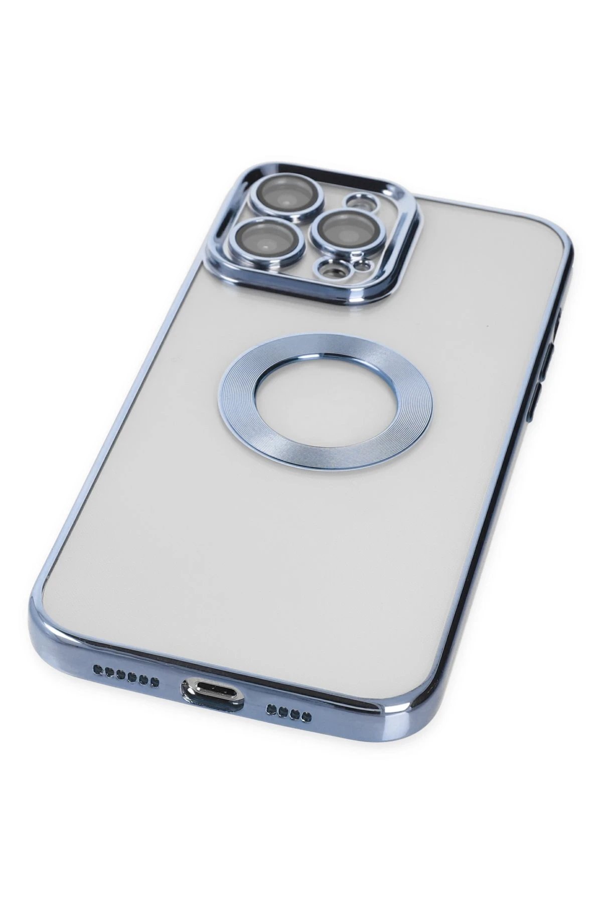 Newface iPhone 14 Pro Max Kılıf Slot Silikon - Sierra Blue