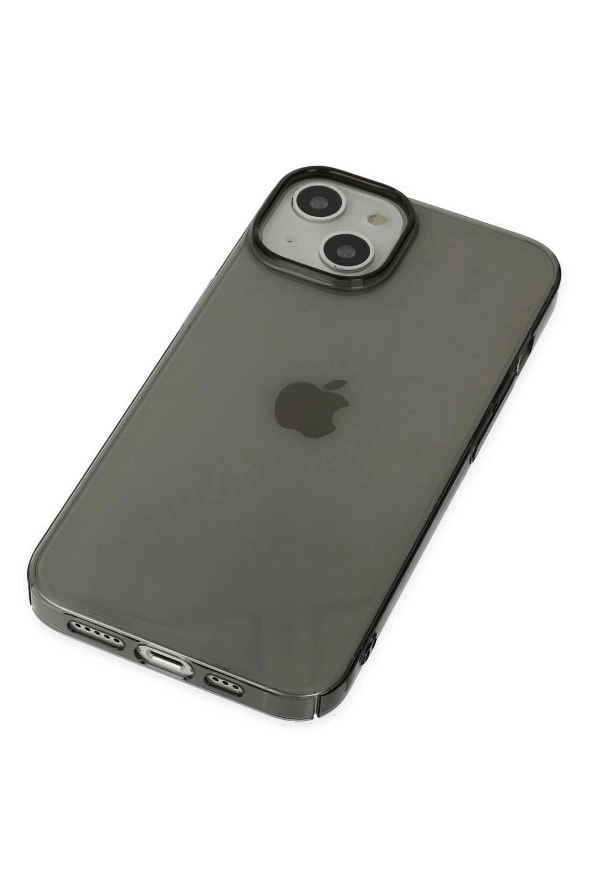 Newface iPhone 14 Plus Kılıf Pc Sert Şeffaf Kapak - Siyah