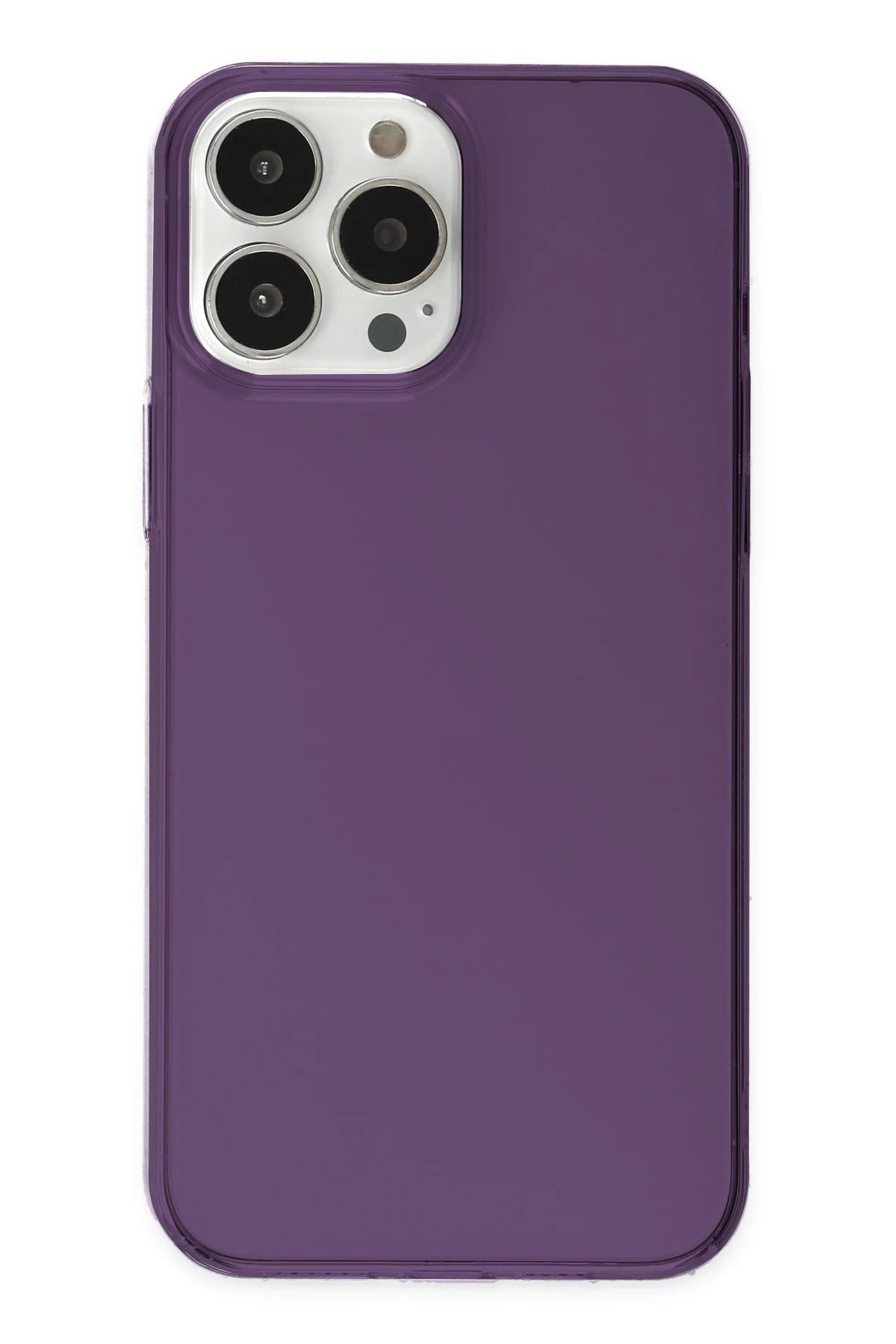 Newface iPhone 14 Pro Kılıf Pc Sert Şeffaf Kapak - Mor