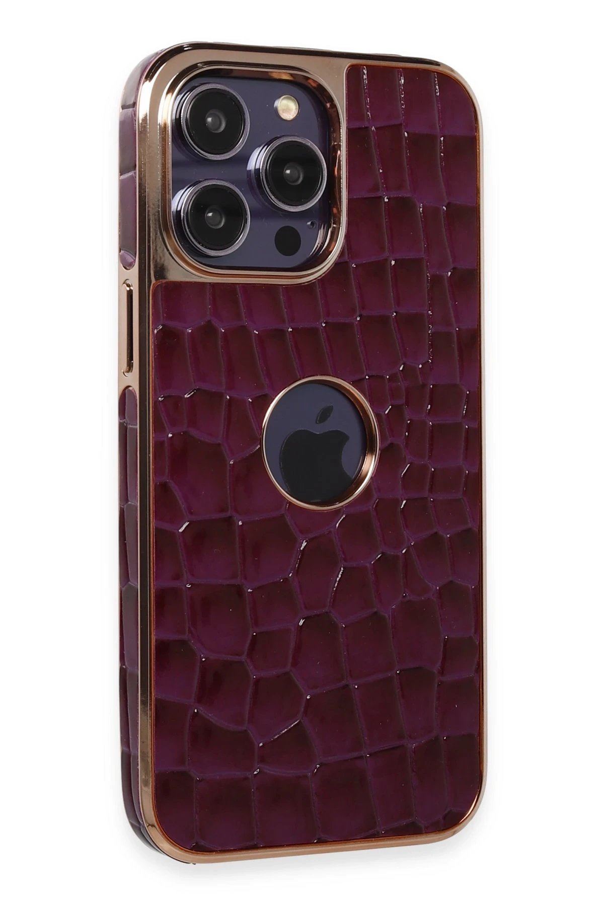 Newface iPhone 14 Pro Kılıf Snake Kapak - Derin Mor