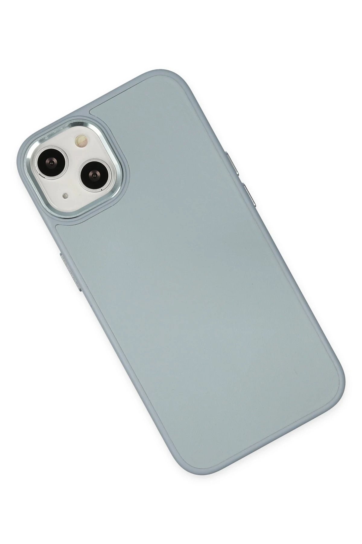 Newface iPhone 14 Plus Kılıf Asya Deri Silikon - Sierra Blue