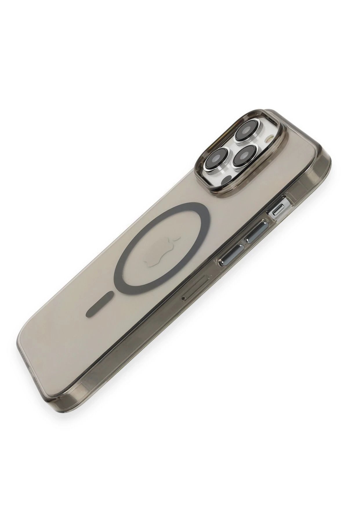 Newface iPhone 13 Pro Max Kılıf Tron Şeffaf Magsafe Kapak - Siyah