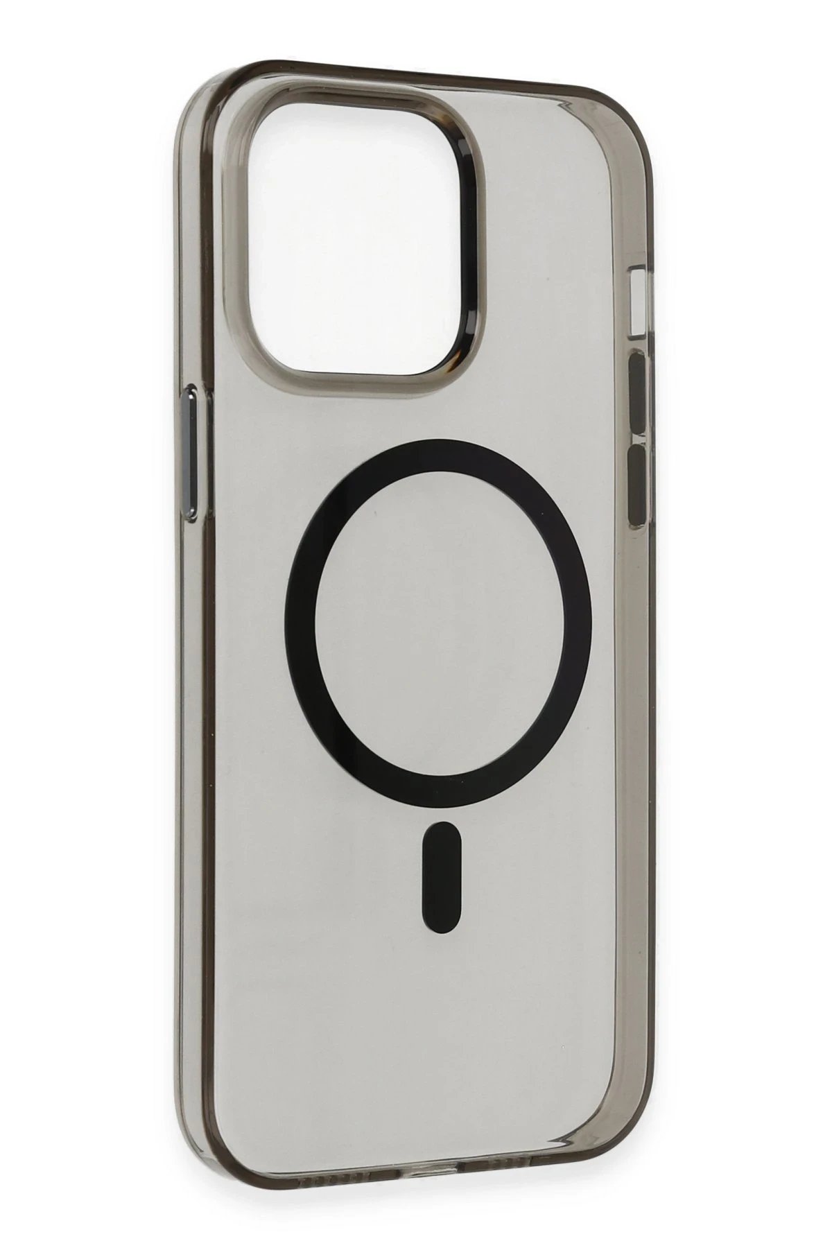 Newface iPhone 13 Pro Max Kılıf Tron Şeffaf Magsafe Kapak - Siyah