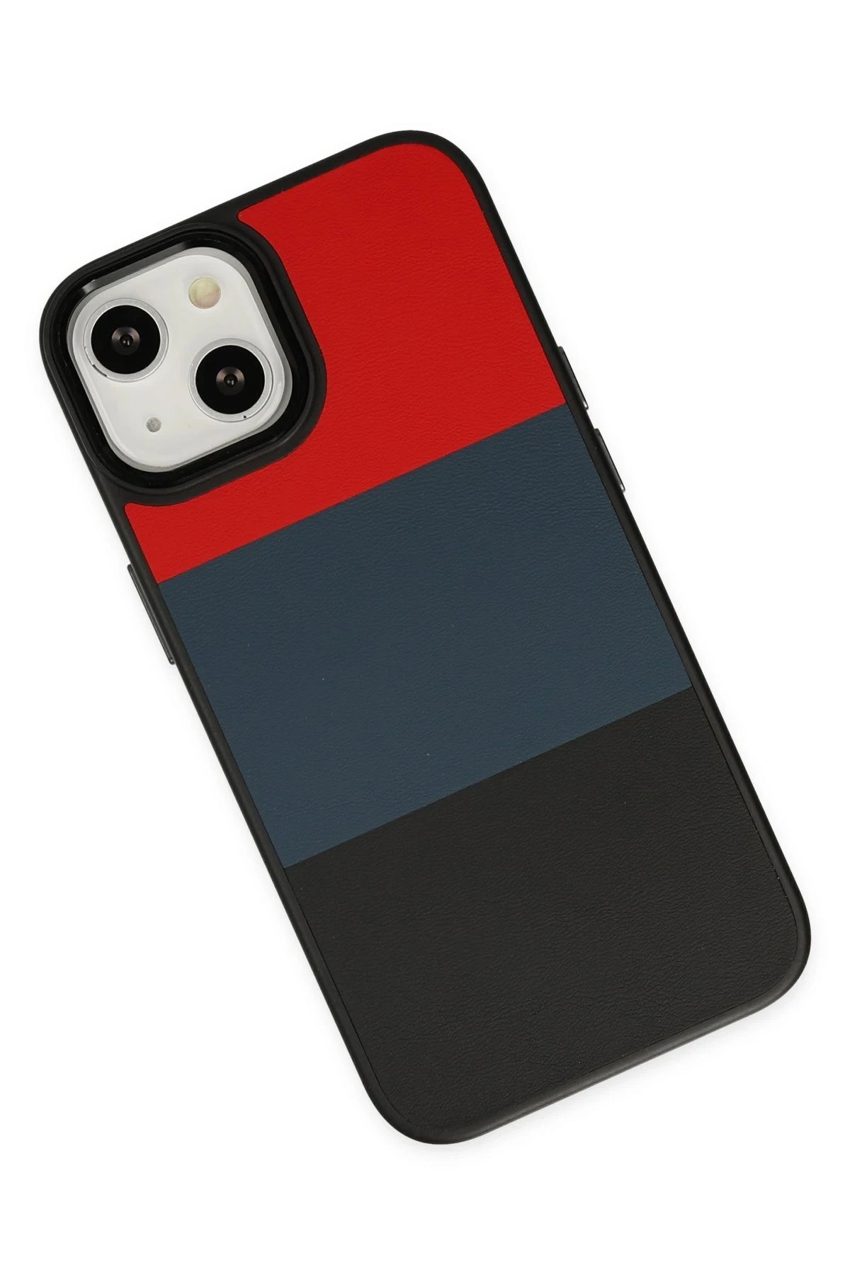 Newface iPhone 14 Plus Kılıf King Kapak - Kırmızı-Siyah