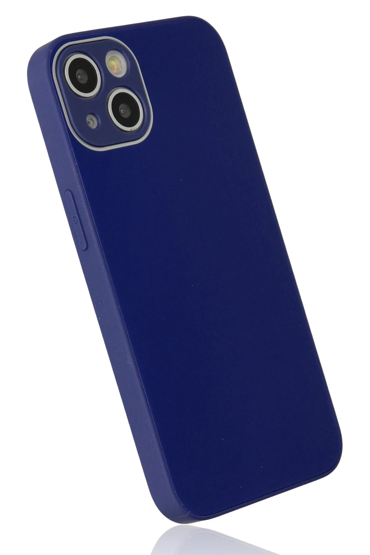 Newface iPhone 14 Plus Kılıf Glass Kapak - Lacivert