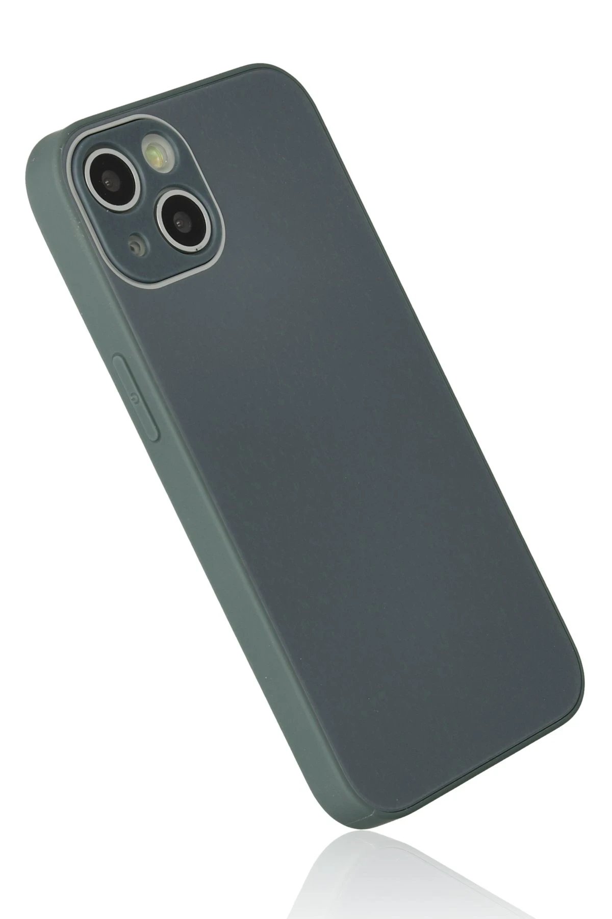 Newface iPhone 14 Plus Kılıf Glass Kapak - Koyu Yeşil