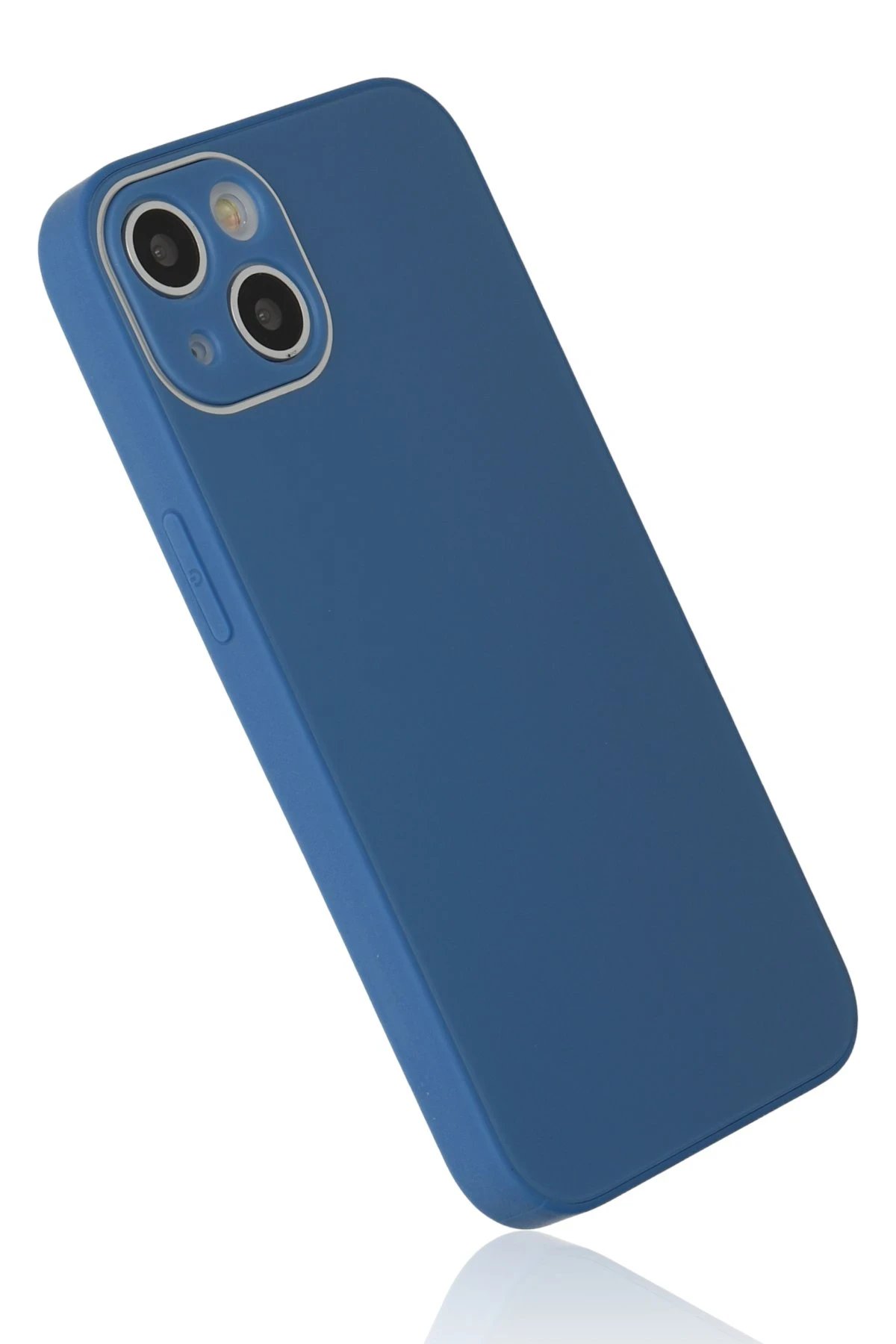 Newface iPhone 14 Plus Kılıf Glass Kapak - Mavi