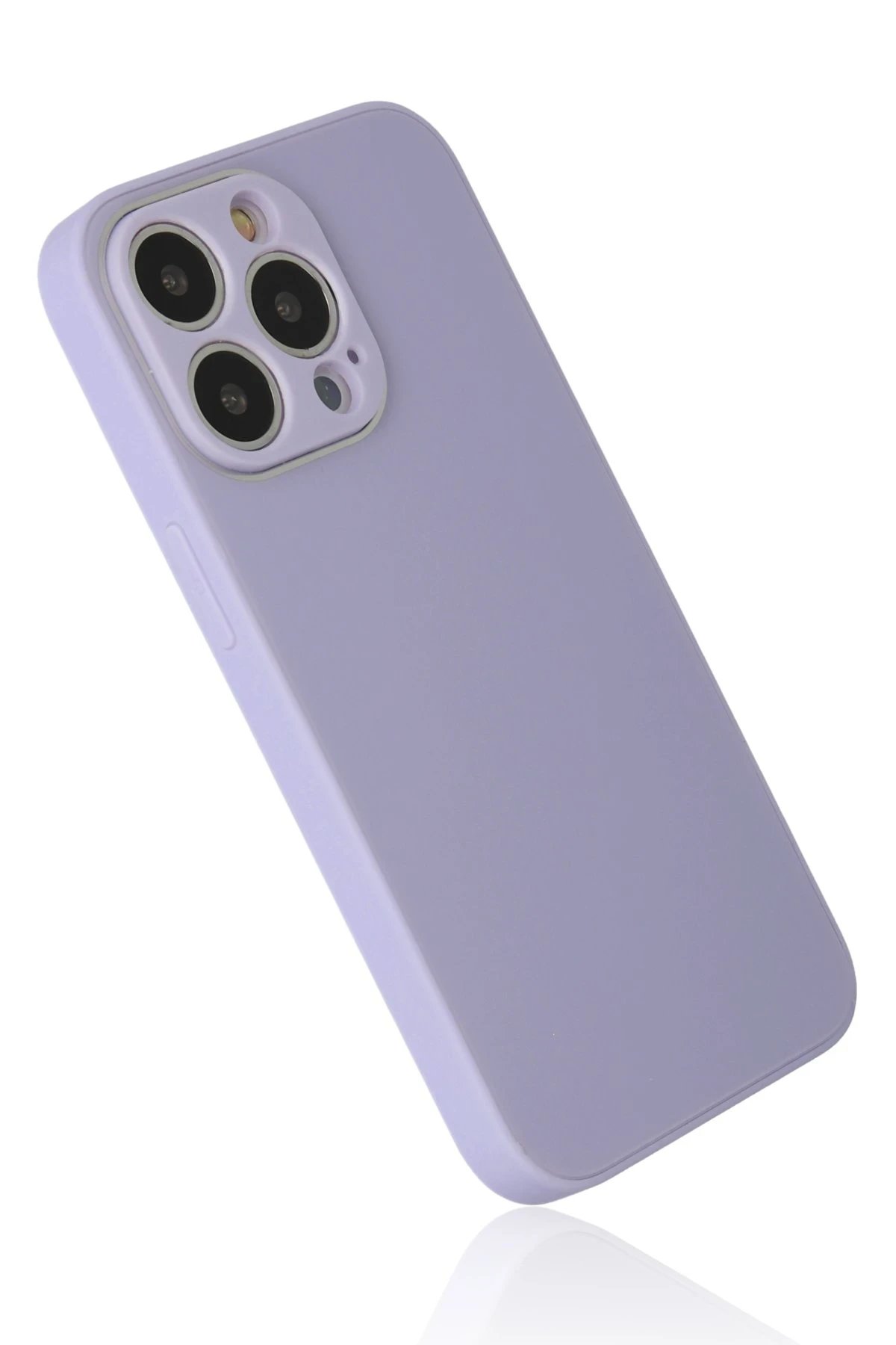 Newface iPhone 14 Pro Max Kılıf Glass Kapak - Lila