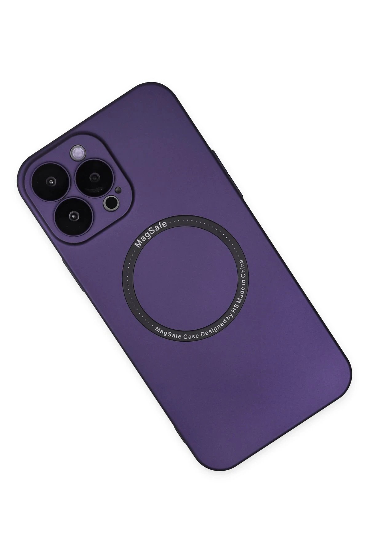 Newface iPhone 14 Pro Kılıf Jack Magneticsafe Lens Silikon - Mor