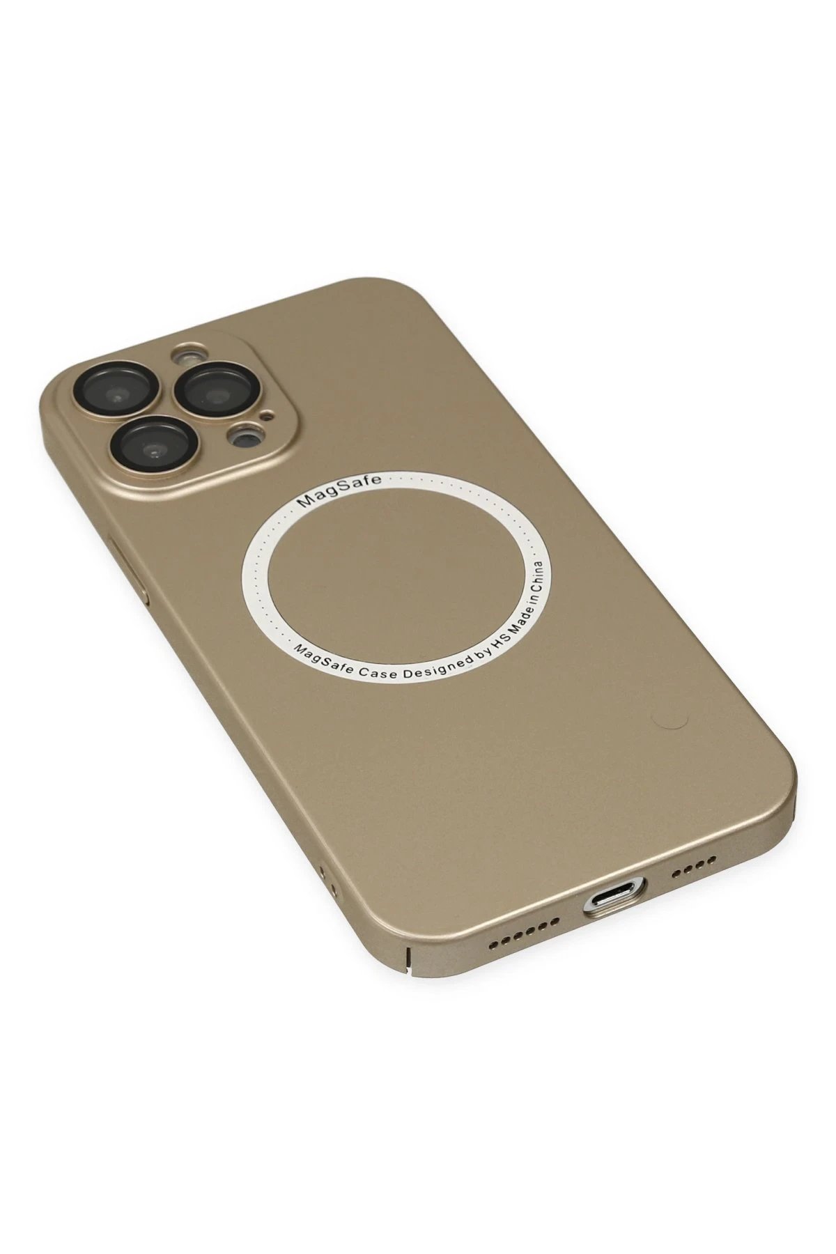 Newface iPhone 14 Pro Max Kılıf Jack Magneticsafe Lens Silikon - Gold