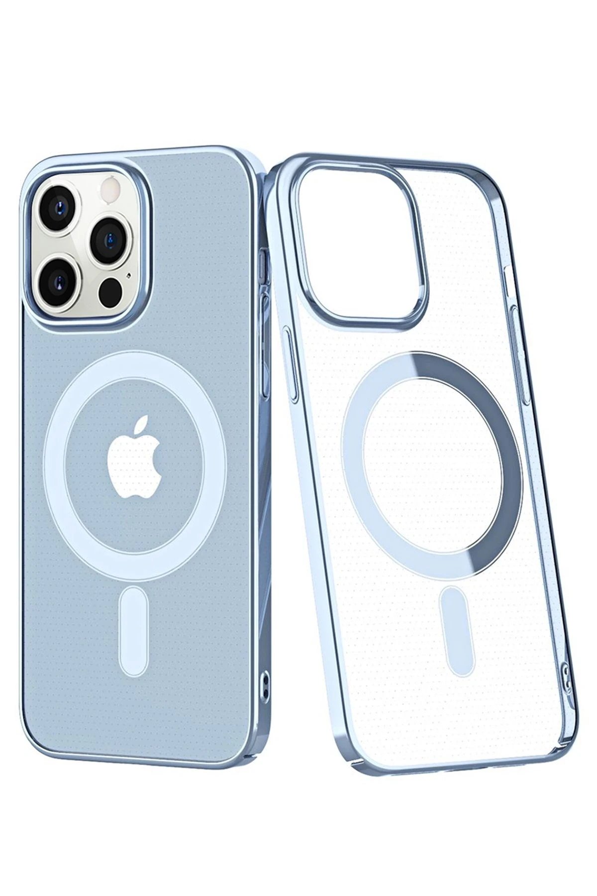 Newface iPhone 12 Pro Max Kılıf Element Magneticsafe Sert Kapak - Sierra Blue