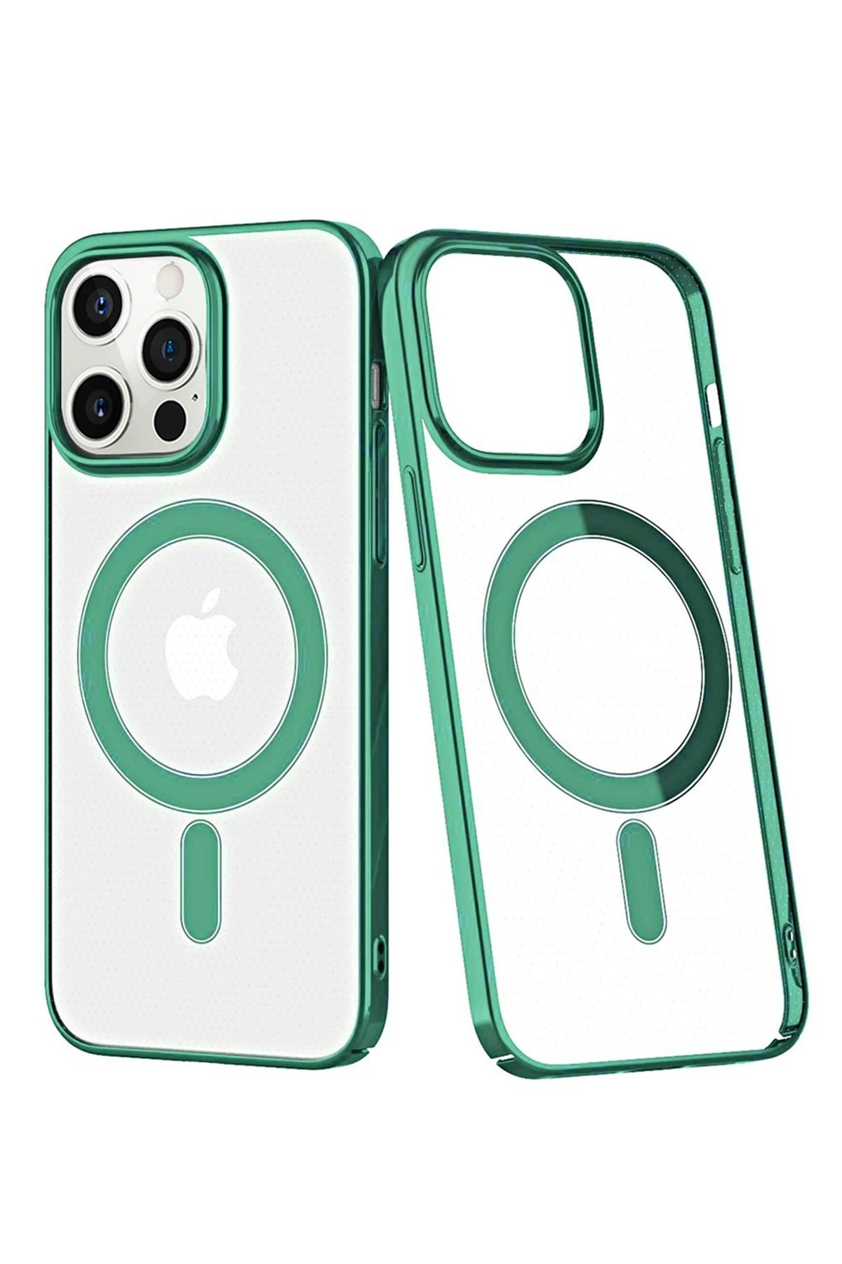 Newface iPhone 12 Pro Max Kılıf Element Magneticsafe Sert Kapak - Köknar Yeşili