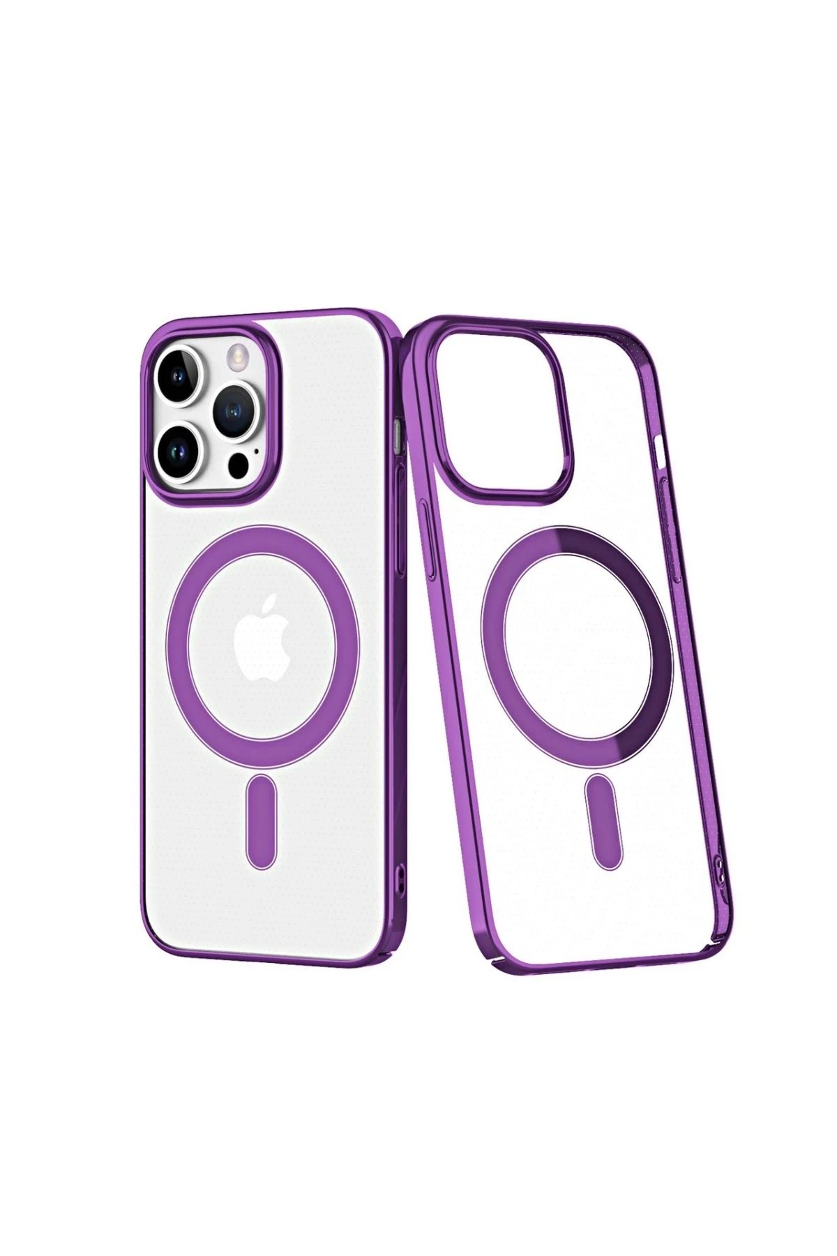 Newface iPhone 14 Pro Kılıf Element Magneticsafe Sert Kapak - Mor