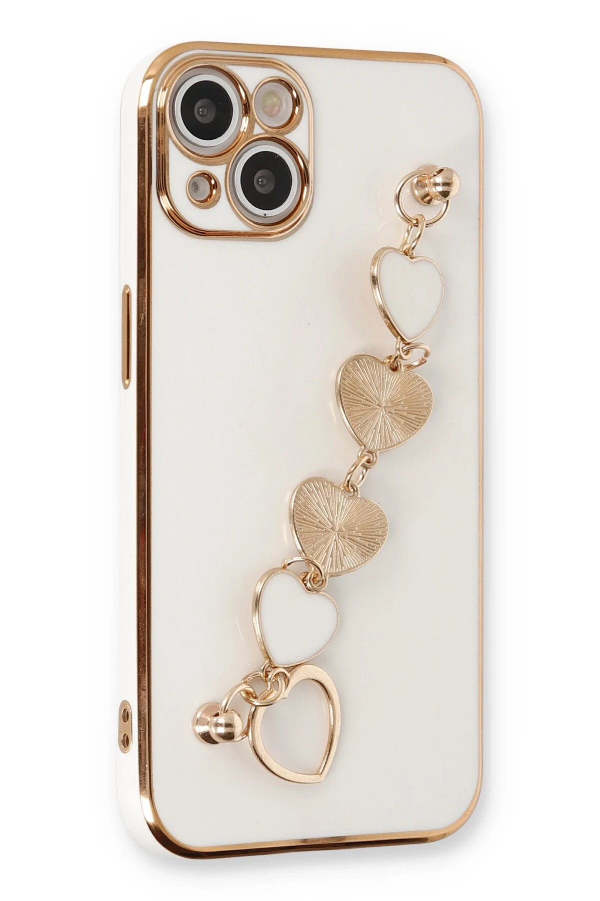 Newface iPhone 14 Kılıf Esila Silikon - Beyaz