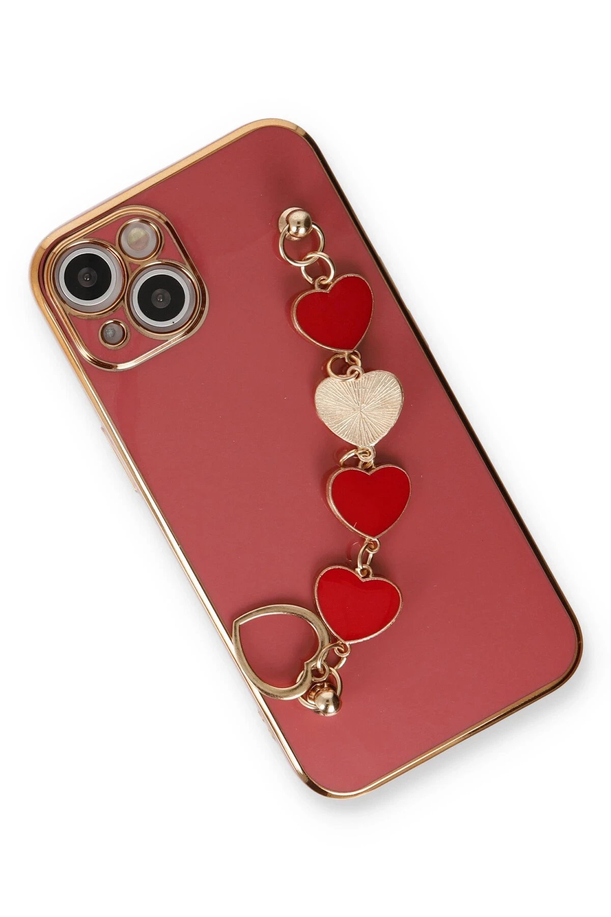 Newface iPhone 14 Plus Kılıf Esila Silikon - Kırmızı