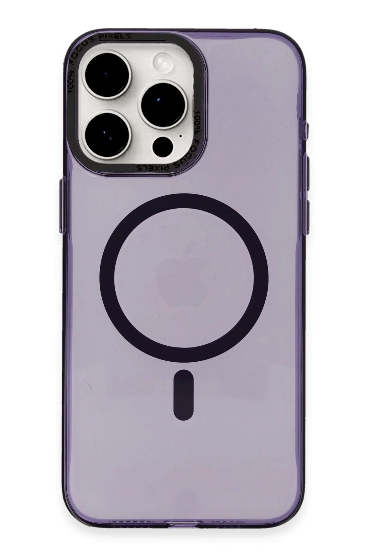 Newface iPhone 15 Pro Max Kılıf Anka PC Magneticsafe Sert Metal Kapak - Mor