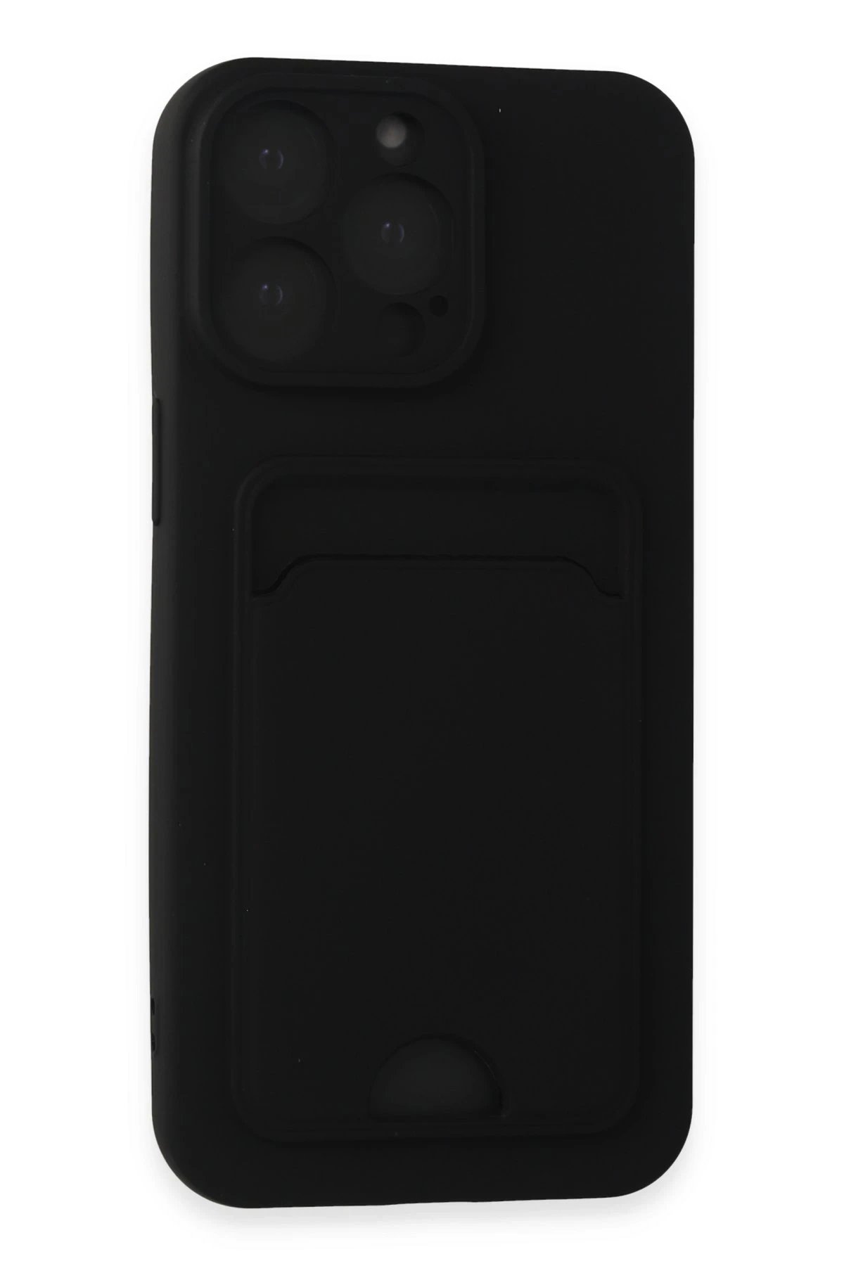 Newface iPhone 15 Pro Kılıf Kelvin Kartvizitli Silikon - Siyah