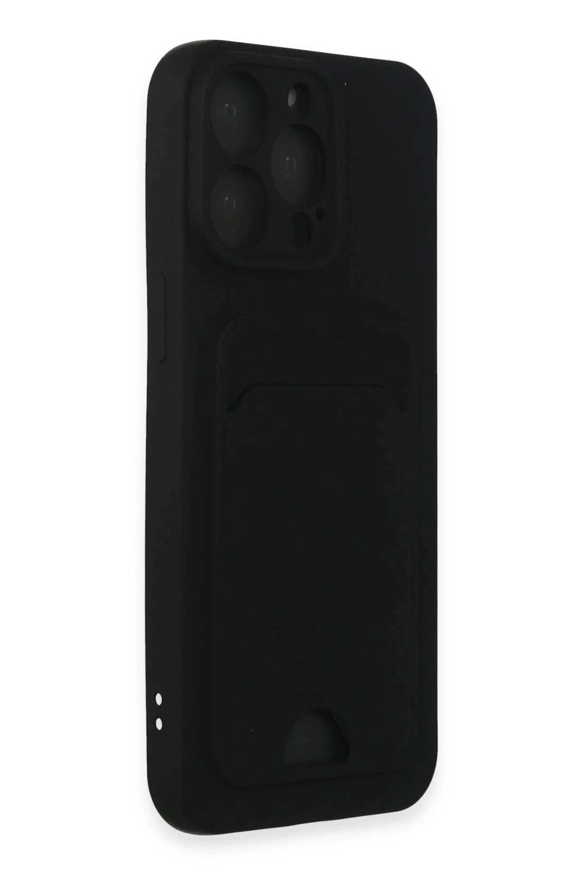 Newface iPhone 15 Pro Kılıf Kelvin Kartvizitli Silikon - Siyah