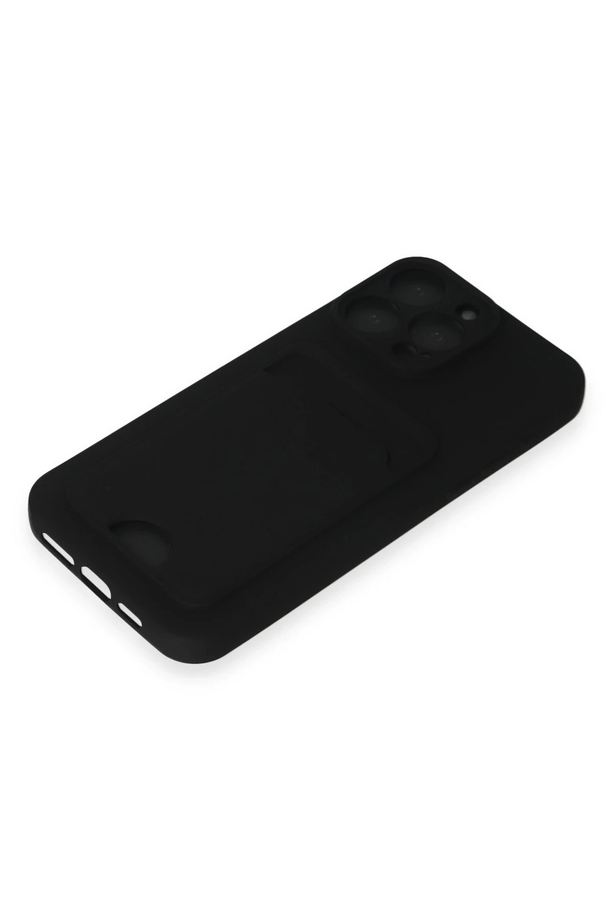 Newface iPhone 15 Pro Kılıf Kelvin Kartvizitli Silikon - Siyah