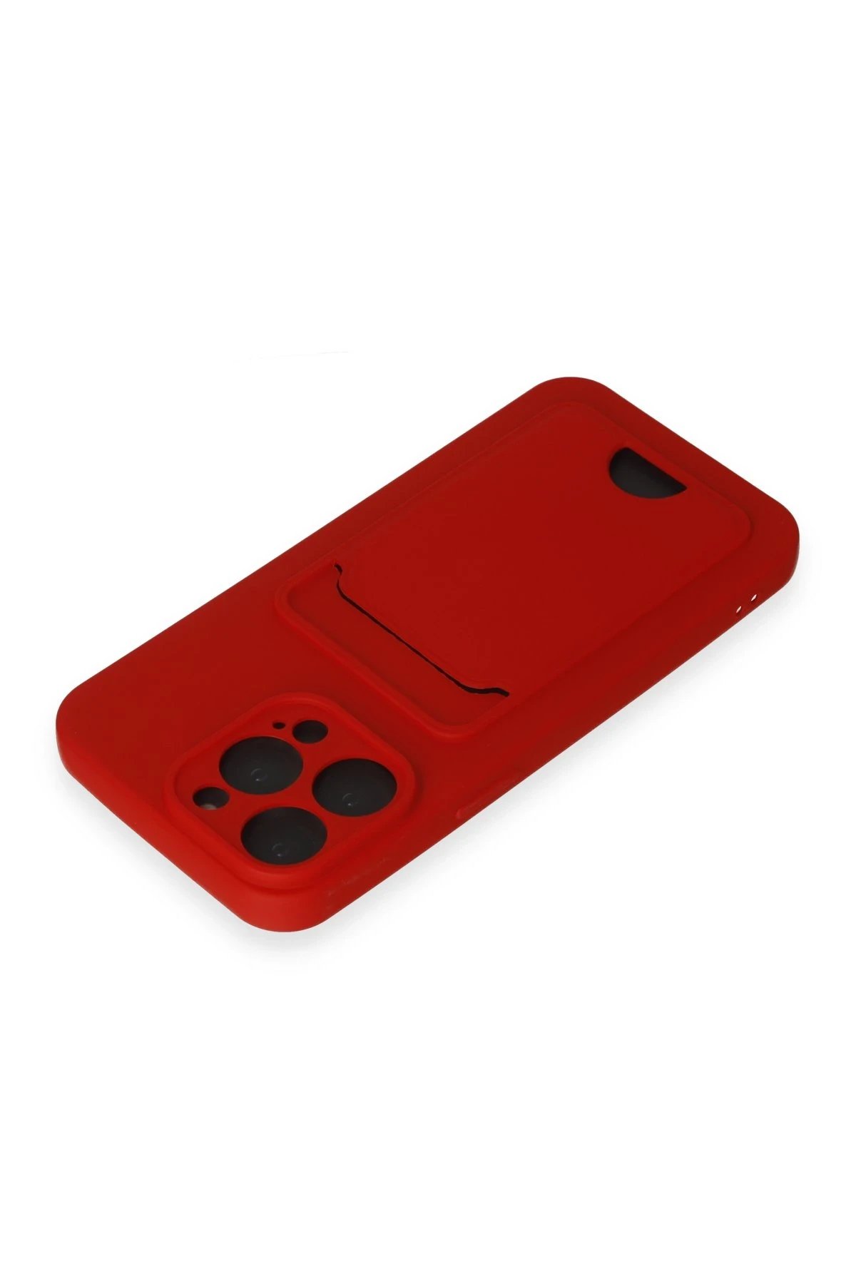 Newface iPhone 15 Pro Kılıf Kelvin Kartvizitli Silikon - Kırmızı