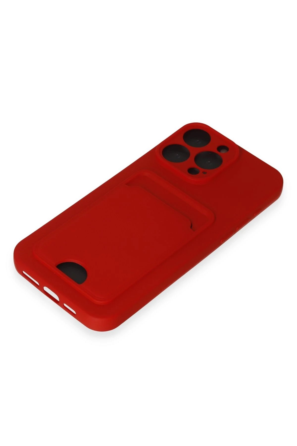 Newface iPhone 15 Pro Kılıf Kelvin Kartvizitli Silikon - Kırmızı