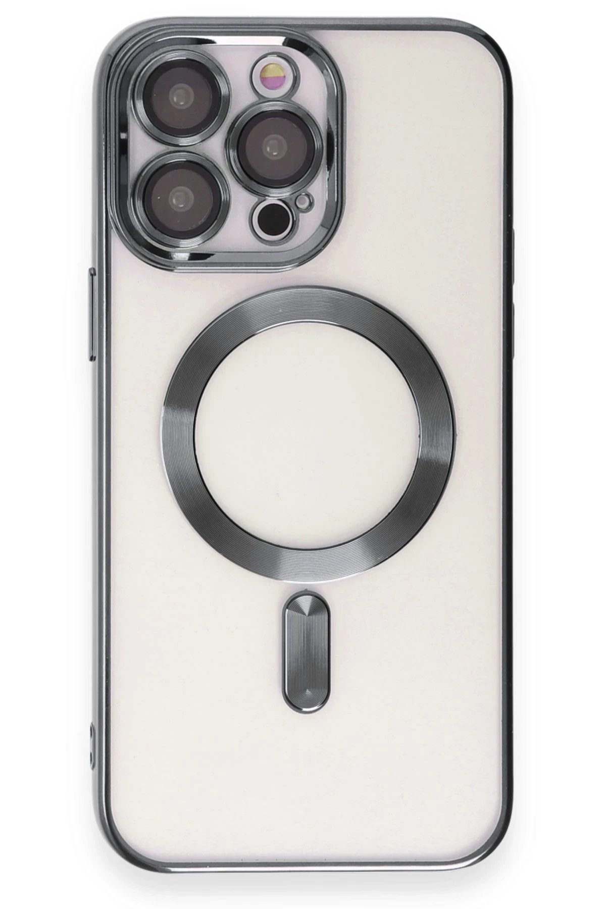 Newface iPhone 15 Pro Kılıf Kross Magneticsafe Kapak - Titan Gri