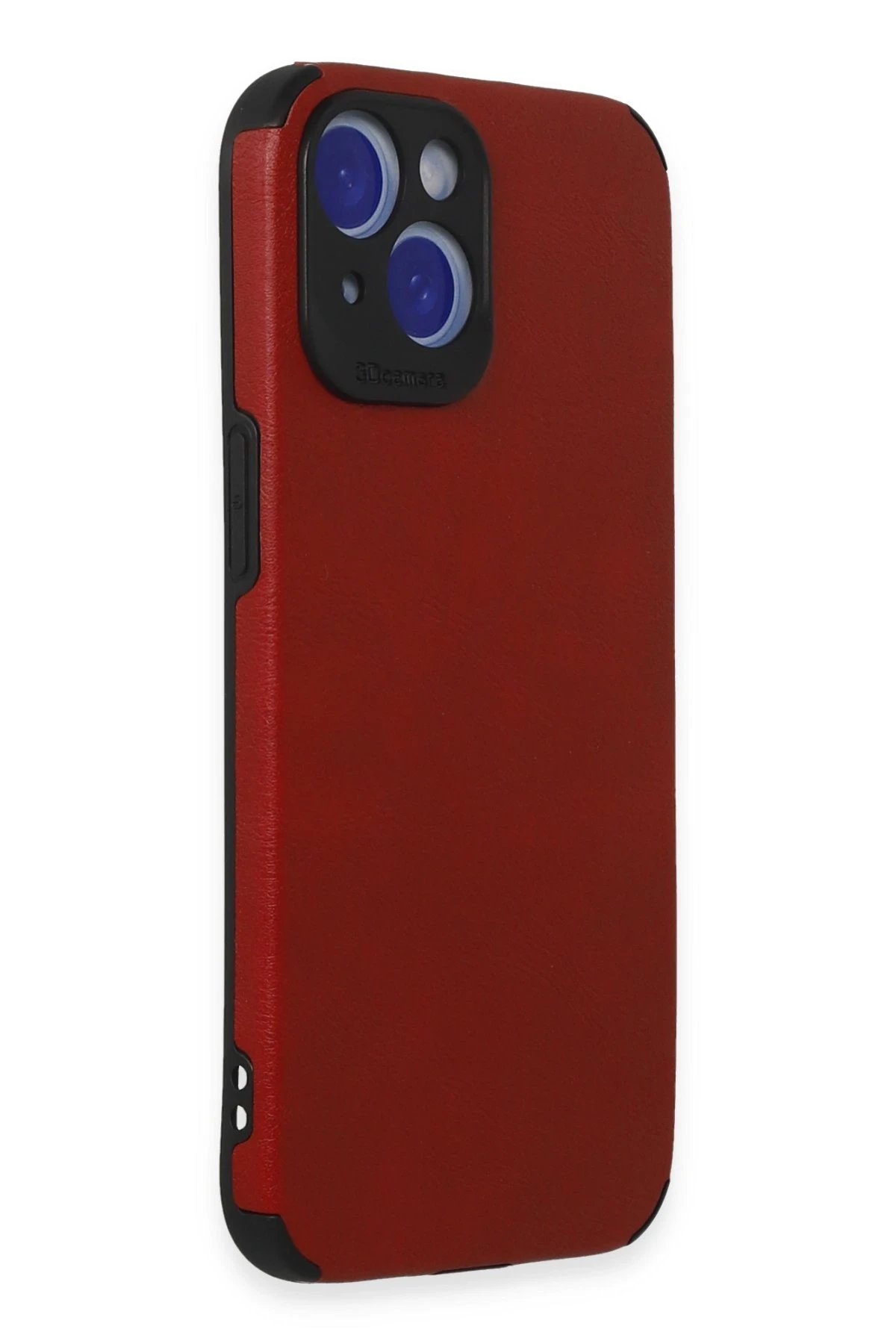 Newface iPhone 15 Kılıf Loop Deri Silikon - Kırmızı