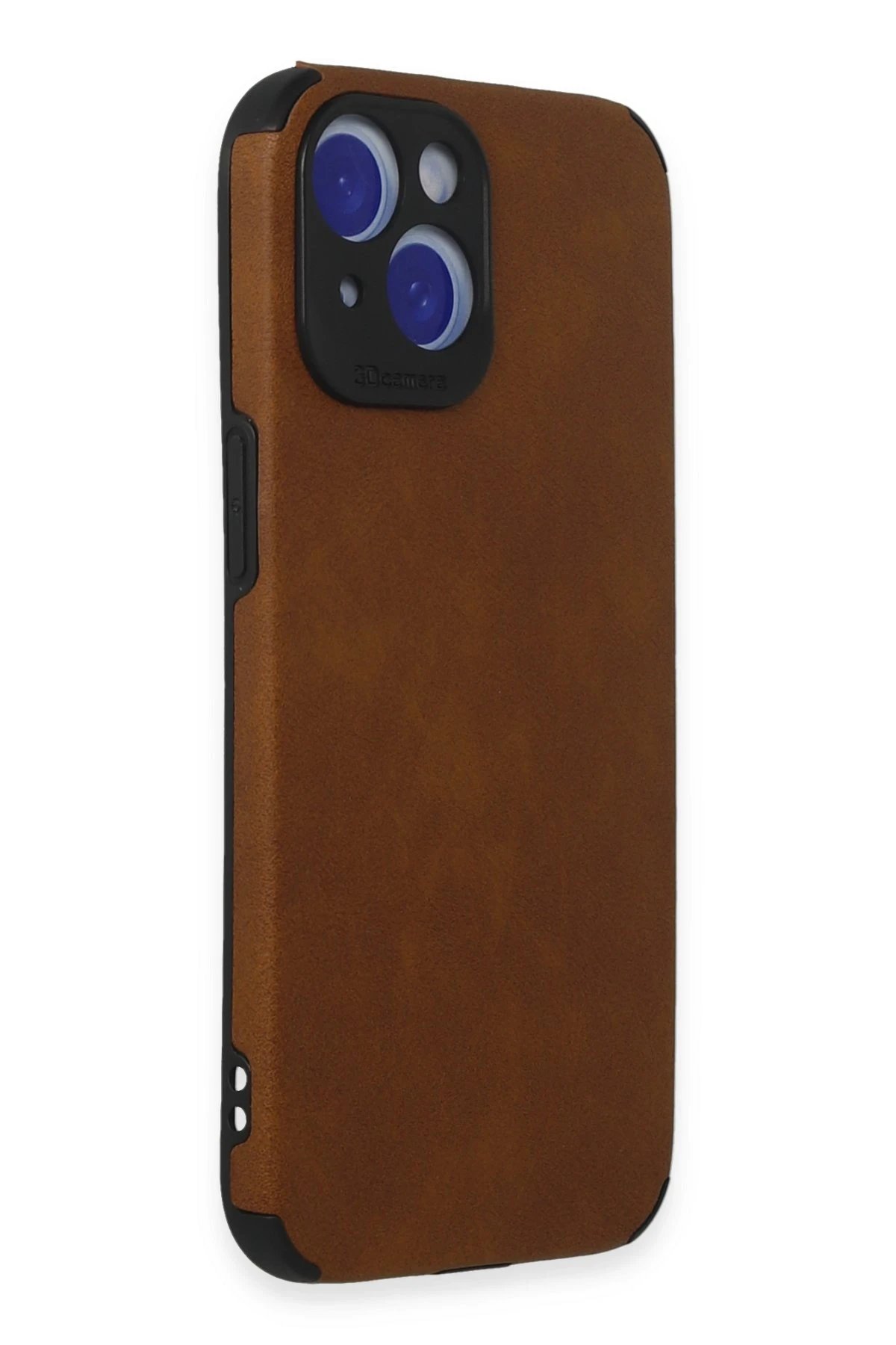 Newface iPhone 15 Kılıf Loop Deri Silikon - Kahverengi