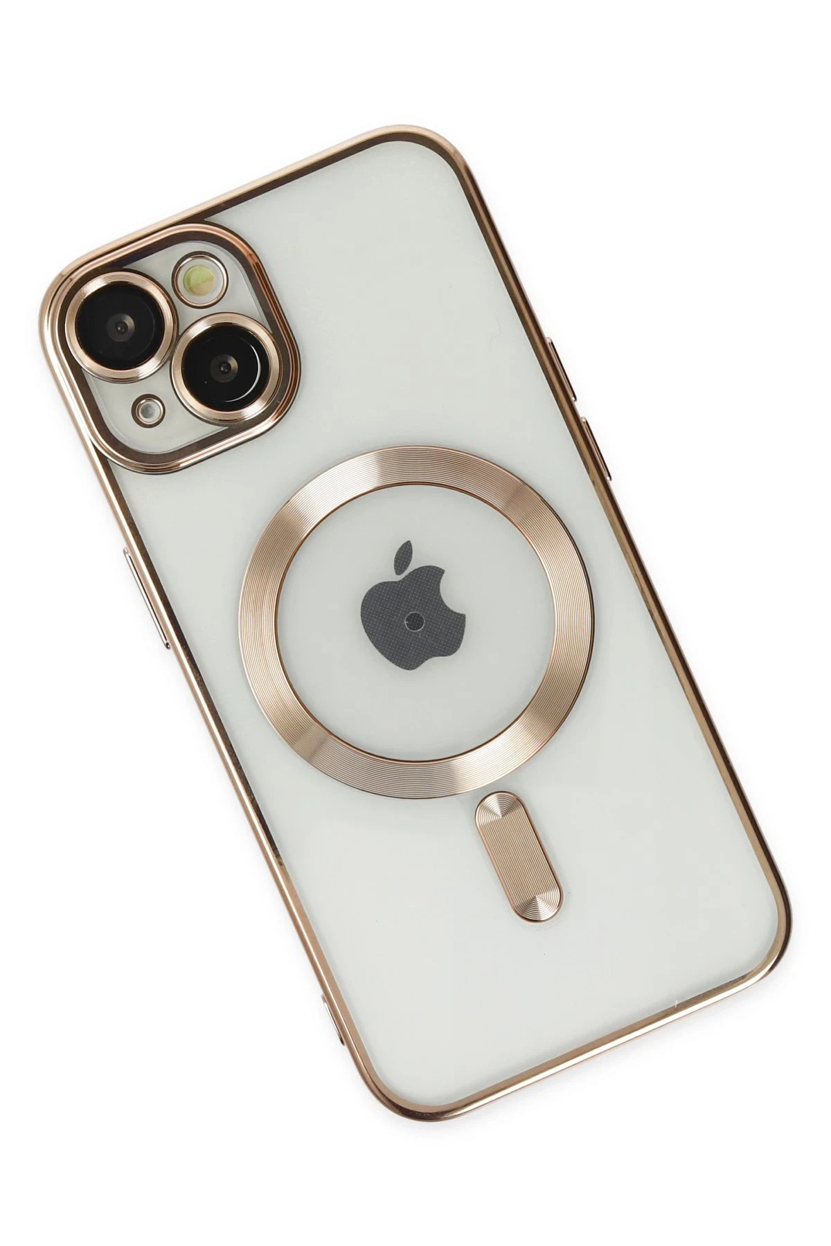 Newface iPhone 14 Kılıf Kross Magneticsafe Kapak - Gold