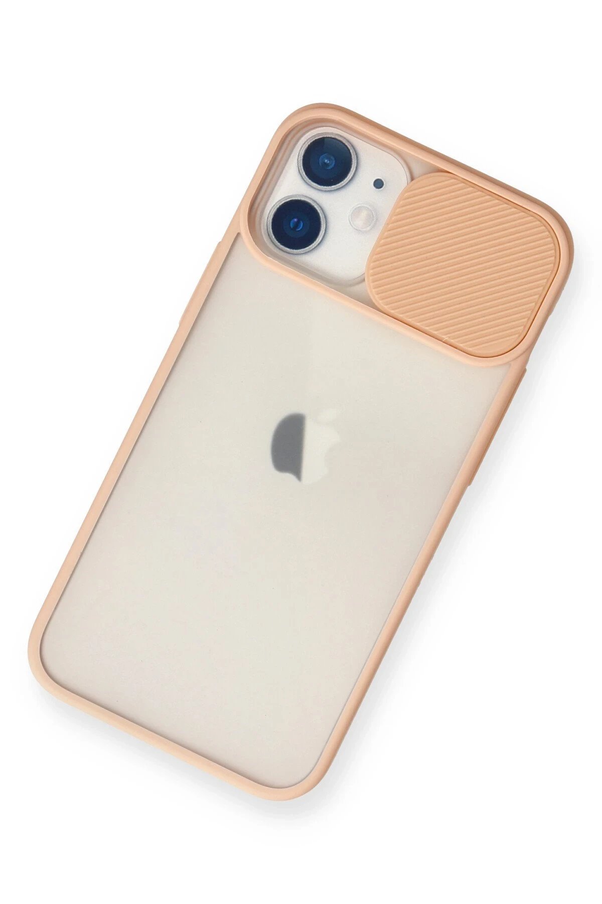 Newface iPhone 11 Kılıf Palm Buzlu Kamera Sürgülü Silikon - Pembe