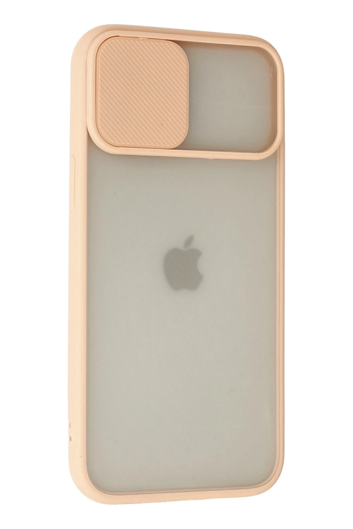 Newface iPhone 12 Pro Max Kılıf Palm Buzlu Kamera Sürgülü Silikon - Pembe