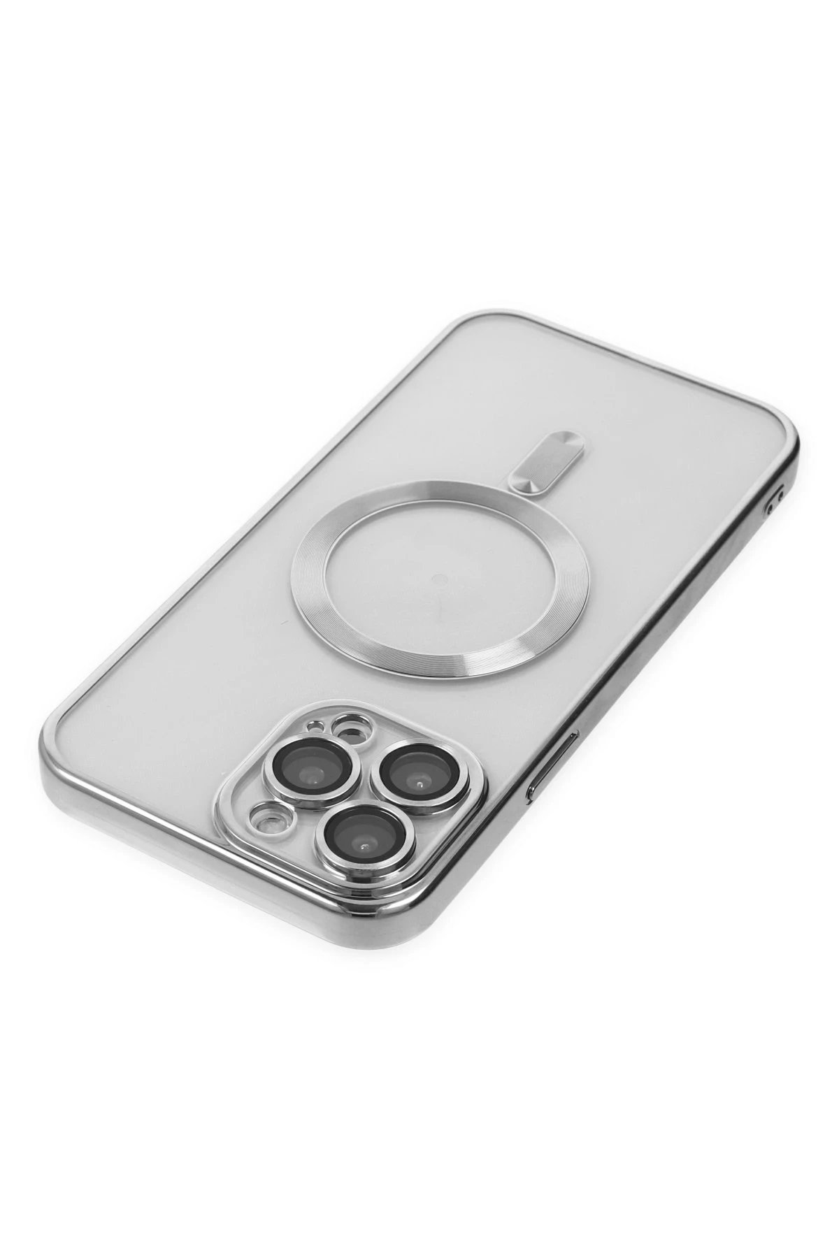 Newface iPhone 14 Pro Kılıf Kross Magneticsafe Kapak - Gümüş