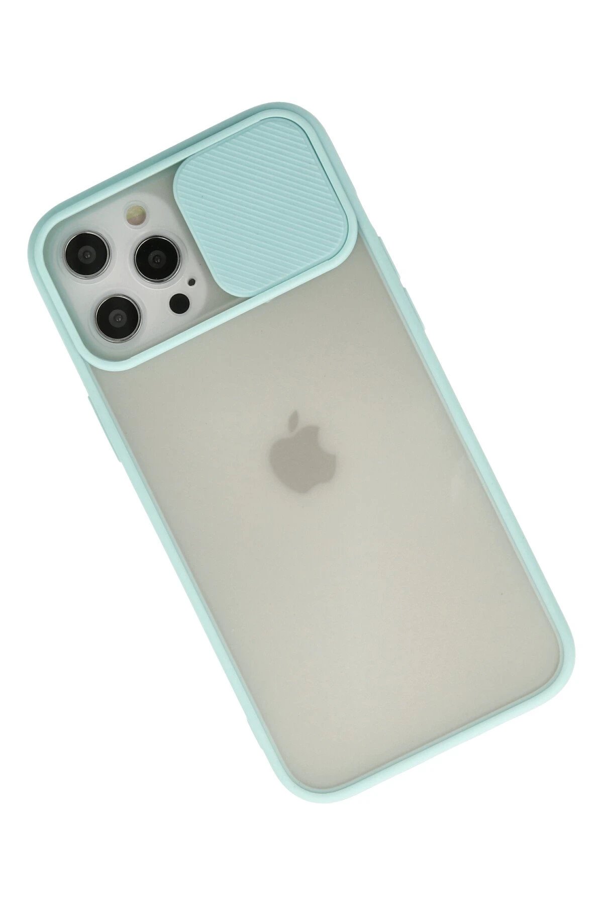 Newface iPhone 12 Pro Max Kılıf Palm Buzlu Kamera Sürgülü Silikon uaz