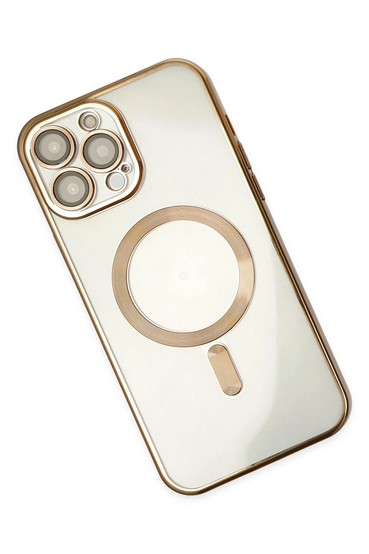 Newface iPhone 14 Pro Kılıf Kross Magneticsafe Kapak - Gold
