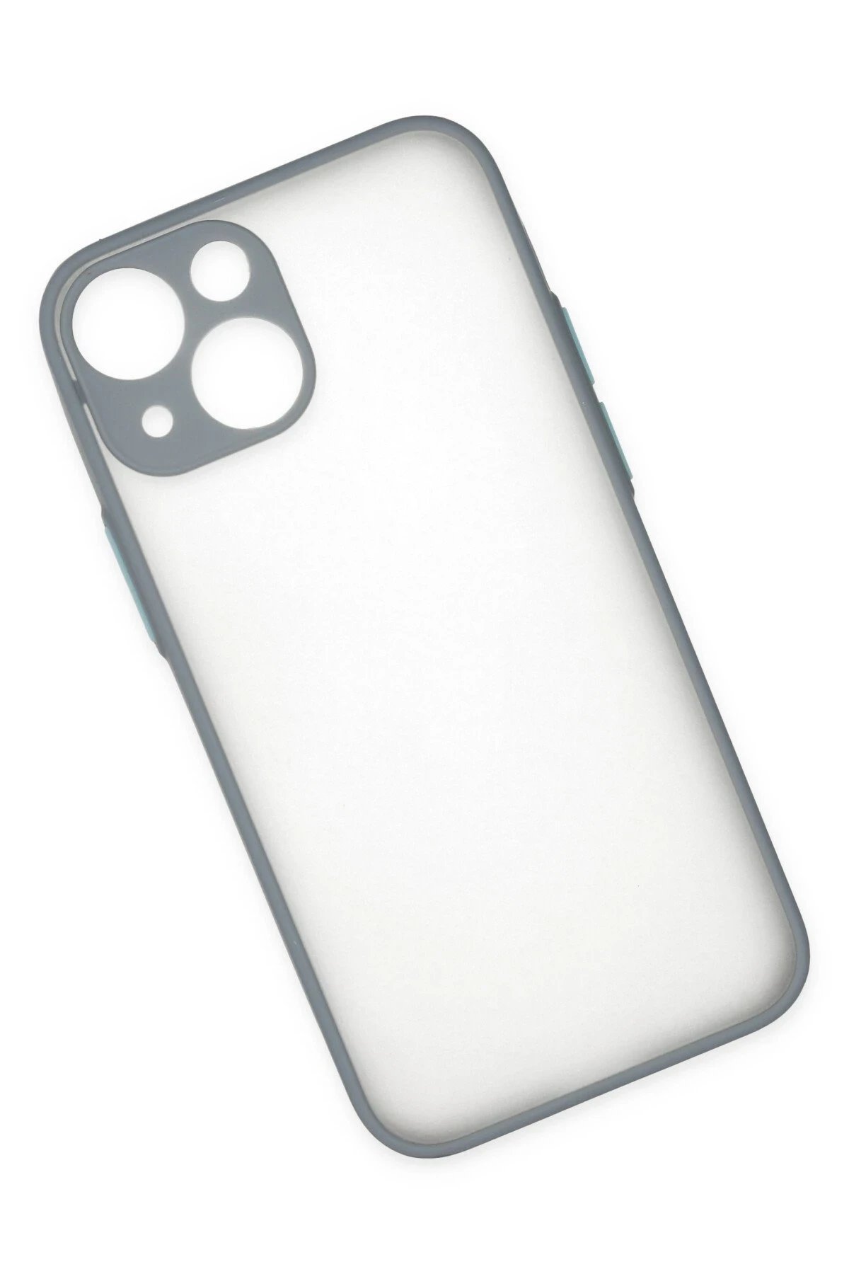 Newface iPhone 15 Plus Kılıf Montreal Silikon Kapak - Gri