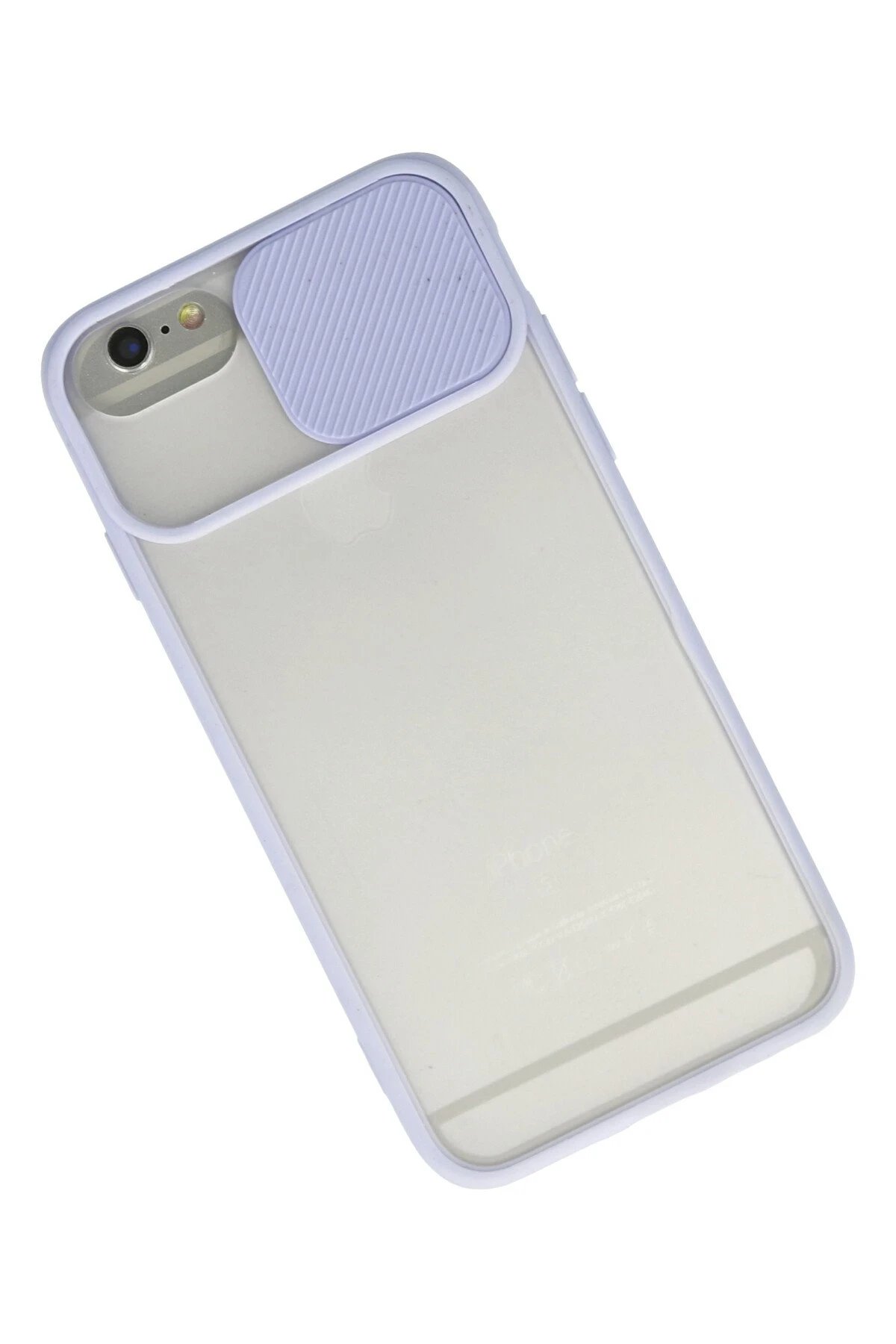 Newface iPhone 6 Kılıf Palm Buzlu Kamera Sürgülü Silikon - Lila