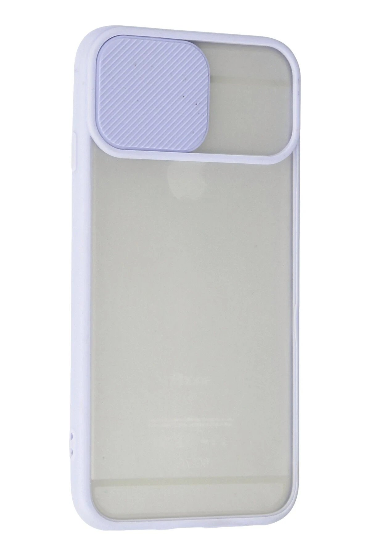 Newface iPhone 6 Kılıf Palm Buzlu Kamera Sürgülü Silikon - Lila