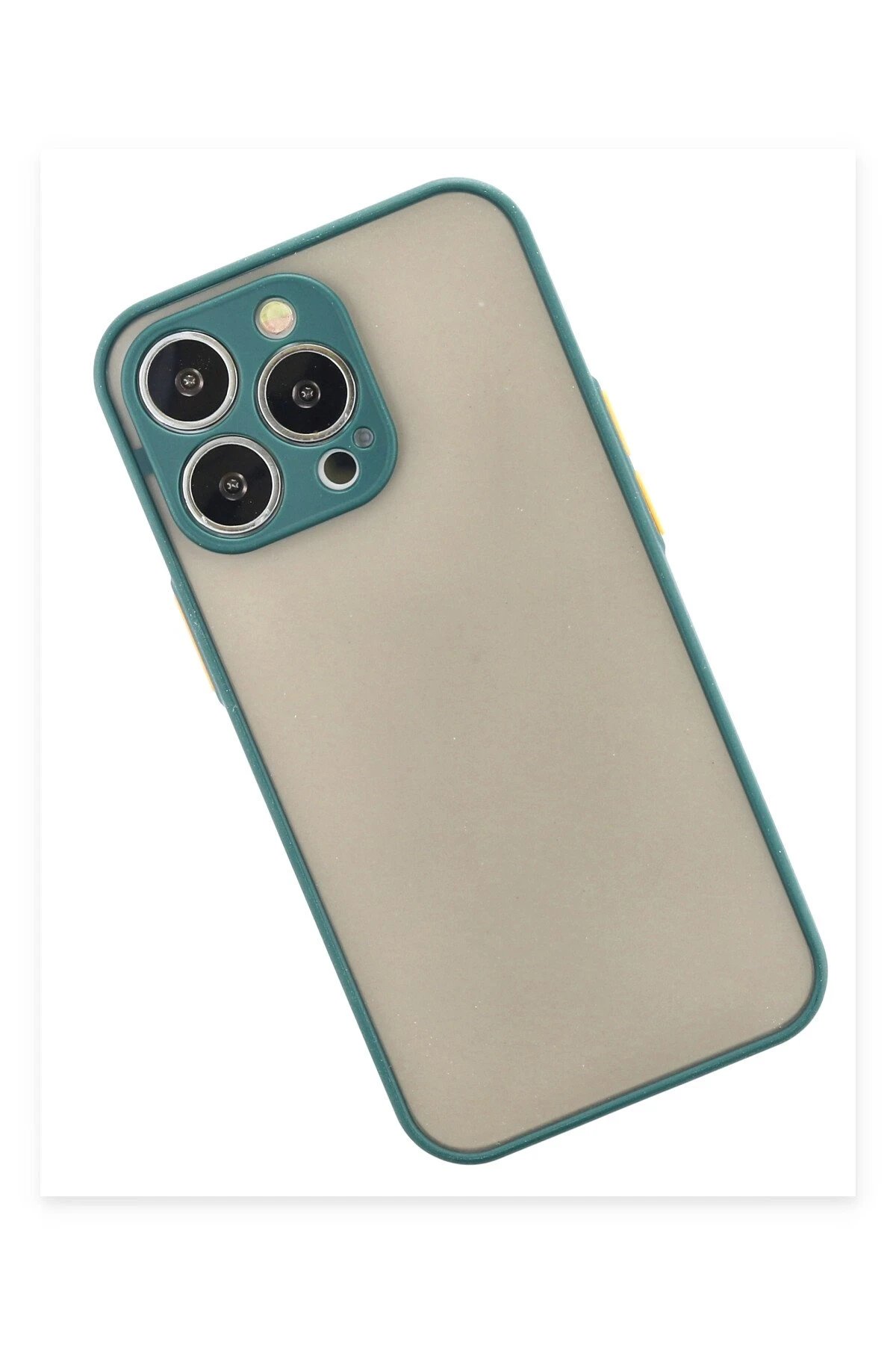 Newface iPhone 15 Pro Kılıf Montreal Silikon Kapak - Yeşil