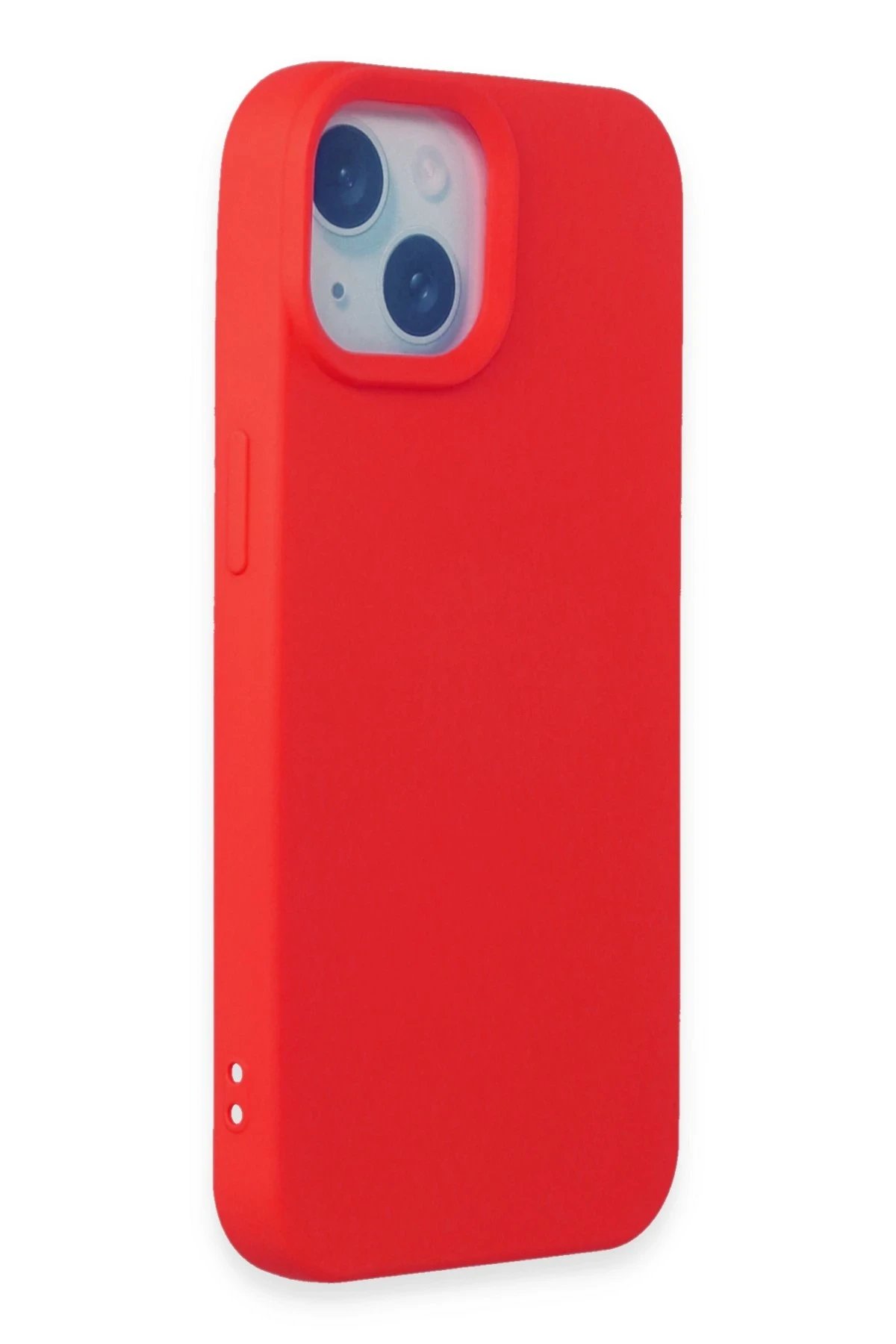 Newface iPhone 15 Kılıf Nano içi Kadife Silikon - Kırmızı