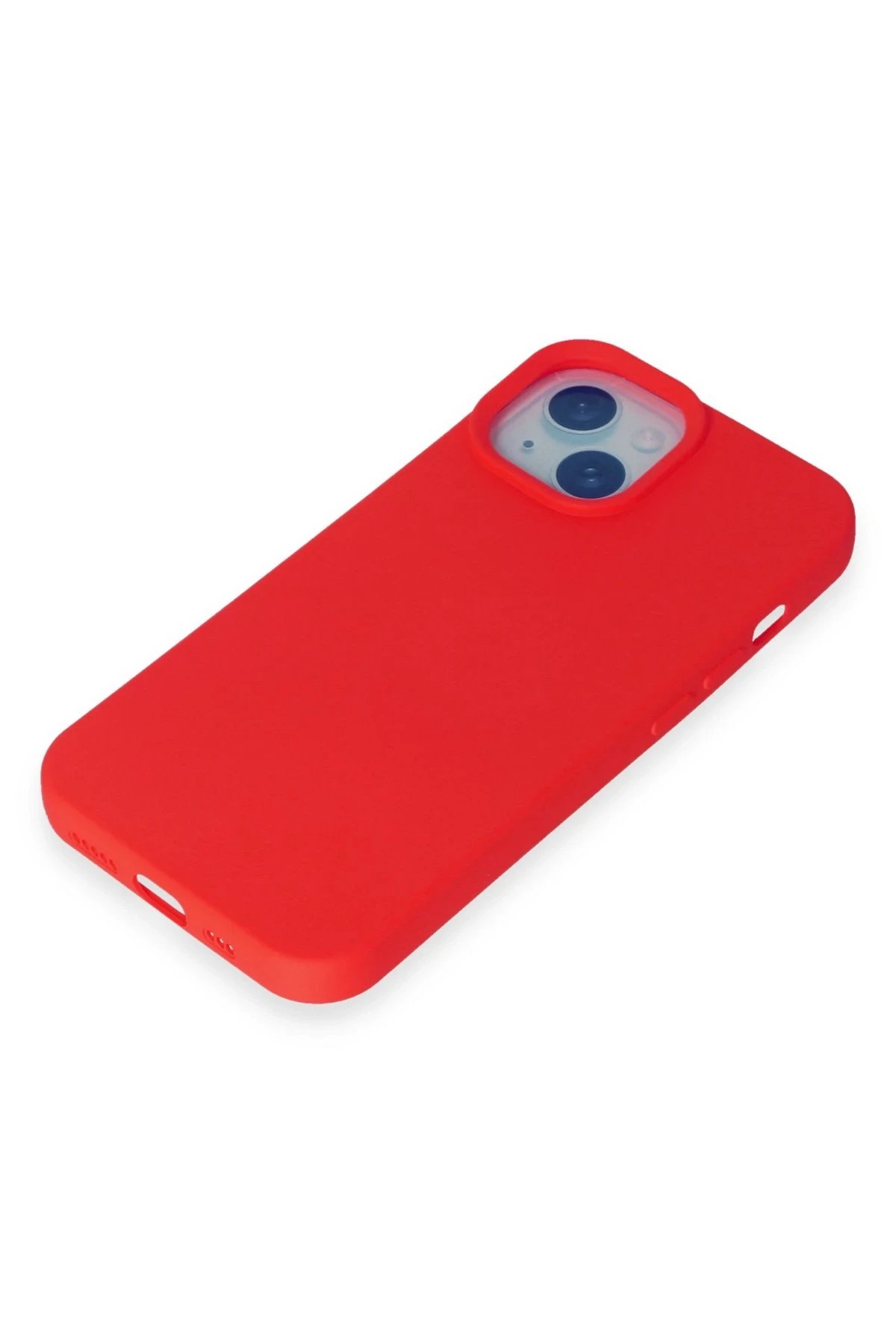 Newface iPhone 15 Kılıf Nano içi Kadife Silikon - Kırmızı