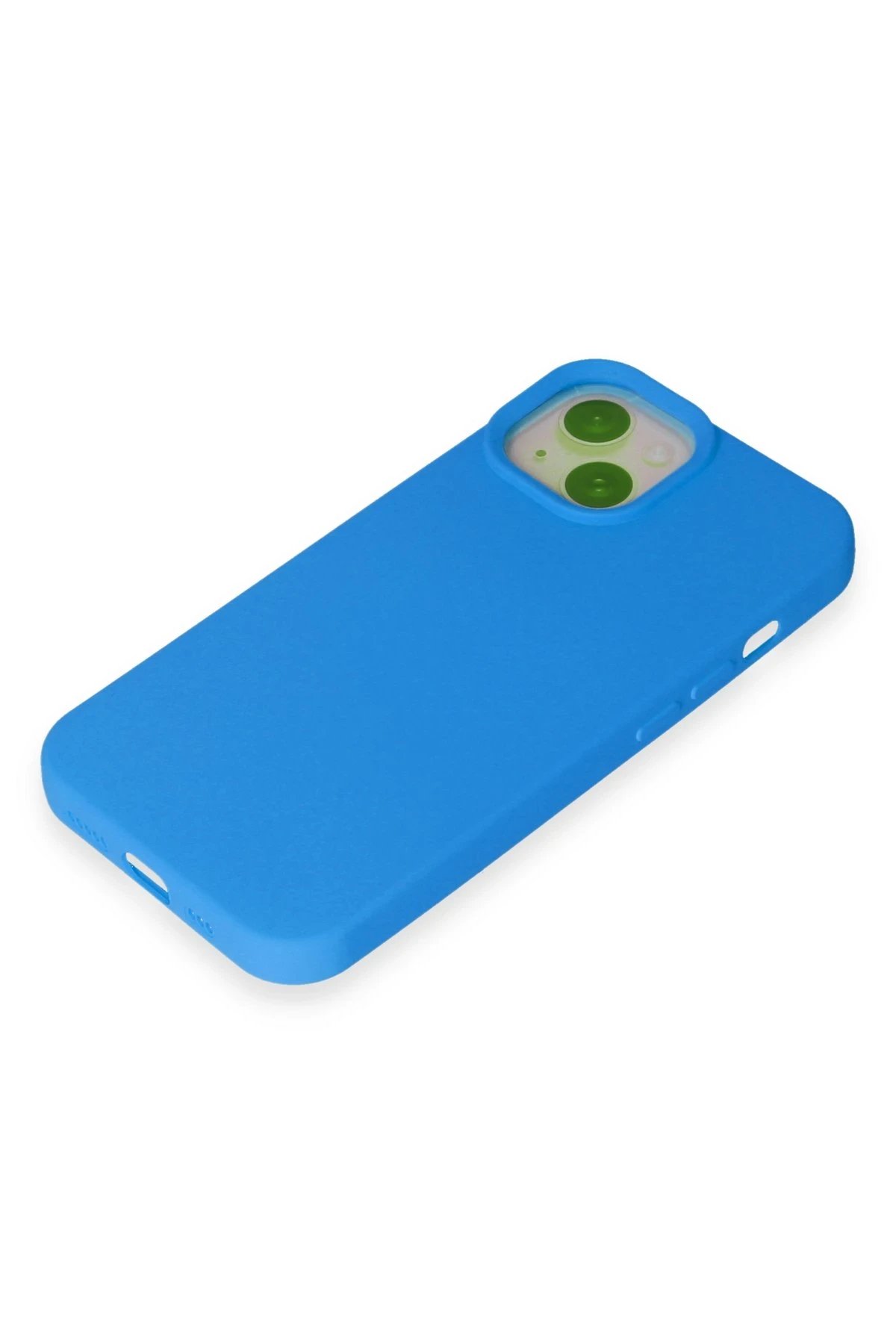 Newface iPhone 15 Kılıf Nano içi Kadife Silikon - Mavi