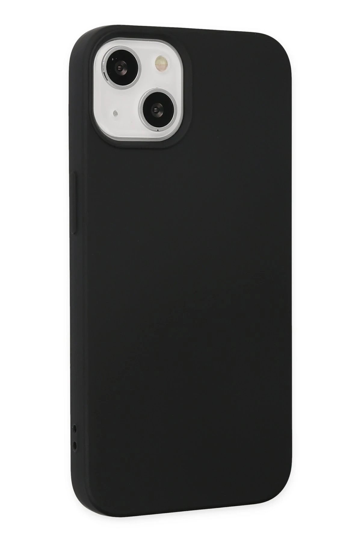 Newface iPhone 15 Plus Kılıf Nano içi Kadife Silikon - Siyah