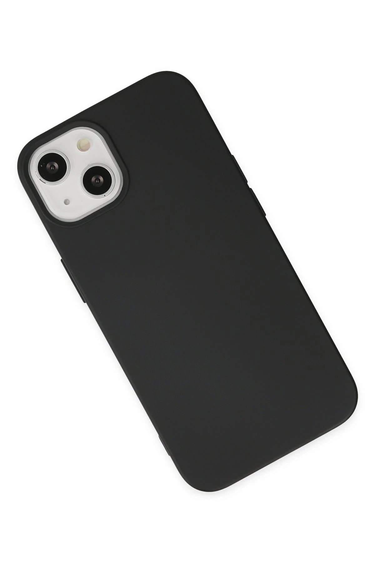 Newface iPhone 15 Plus Kılıf Nano içi Kadife Silikon - Siyah